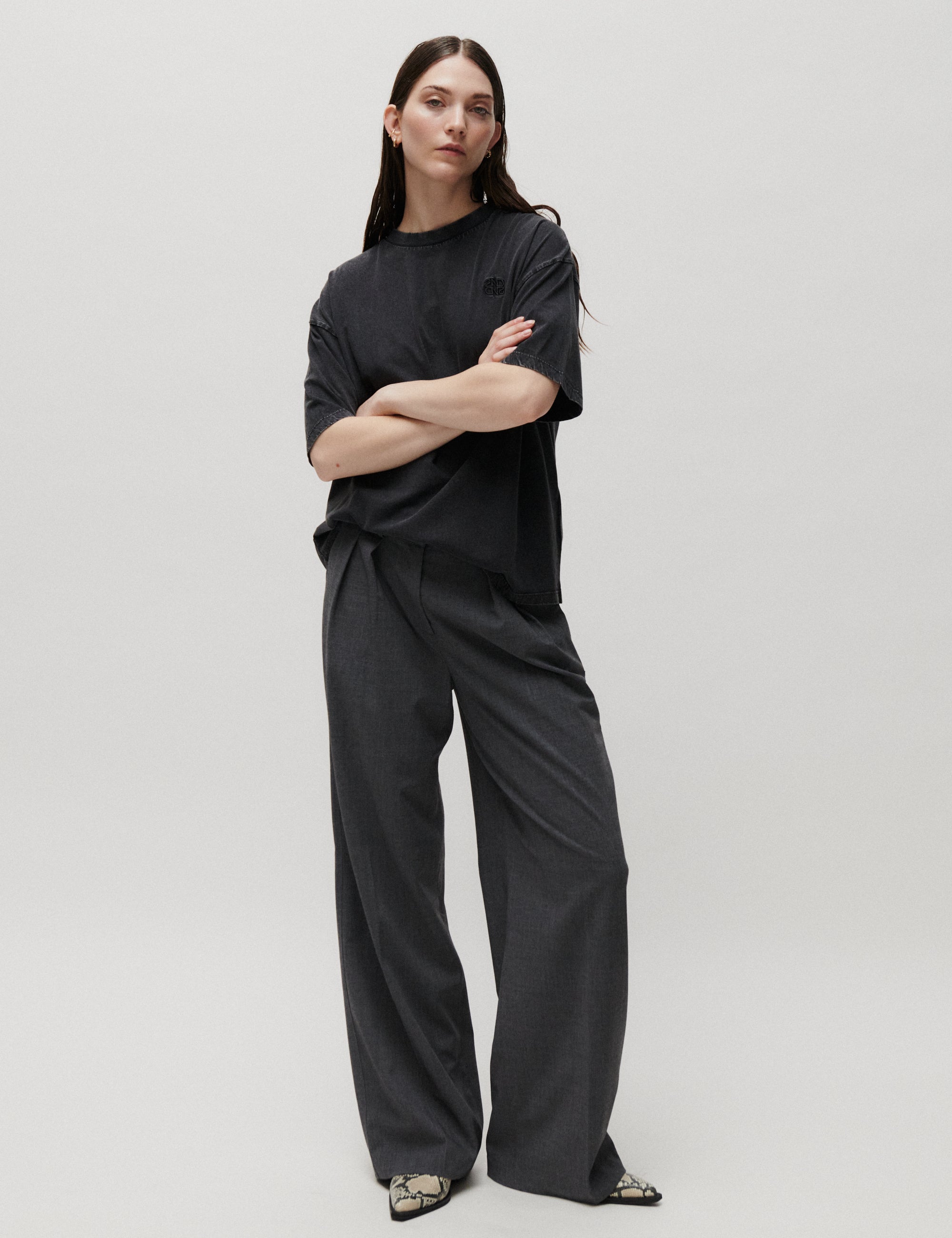 2NDDAY 2NDMille - Melange Suiting - Pants Pants 420129 Light Grey Melange