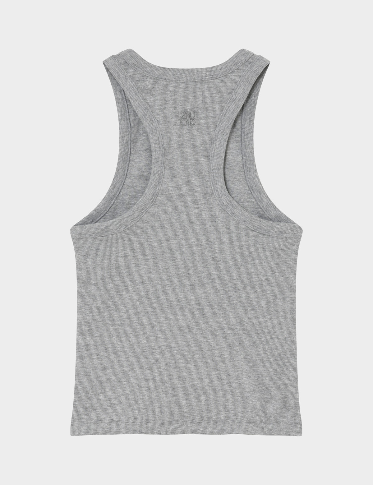 2NDDAY 2NDPurity - Classic Rib T-shirt 500036 Light Grey Melange