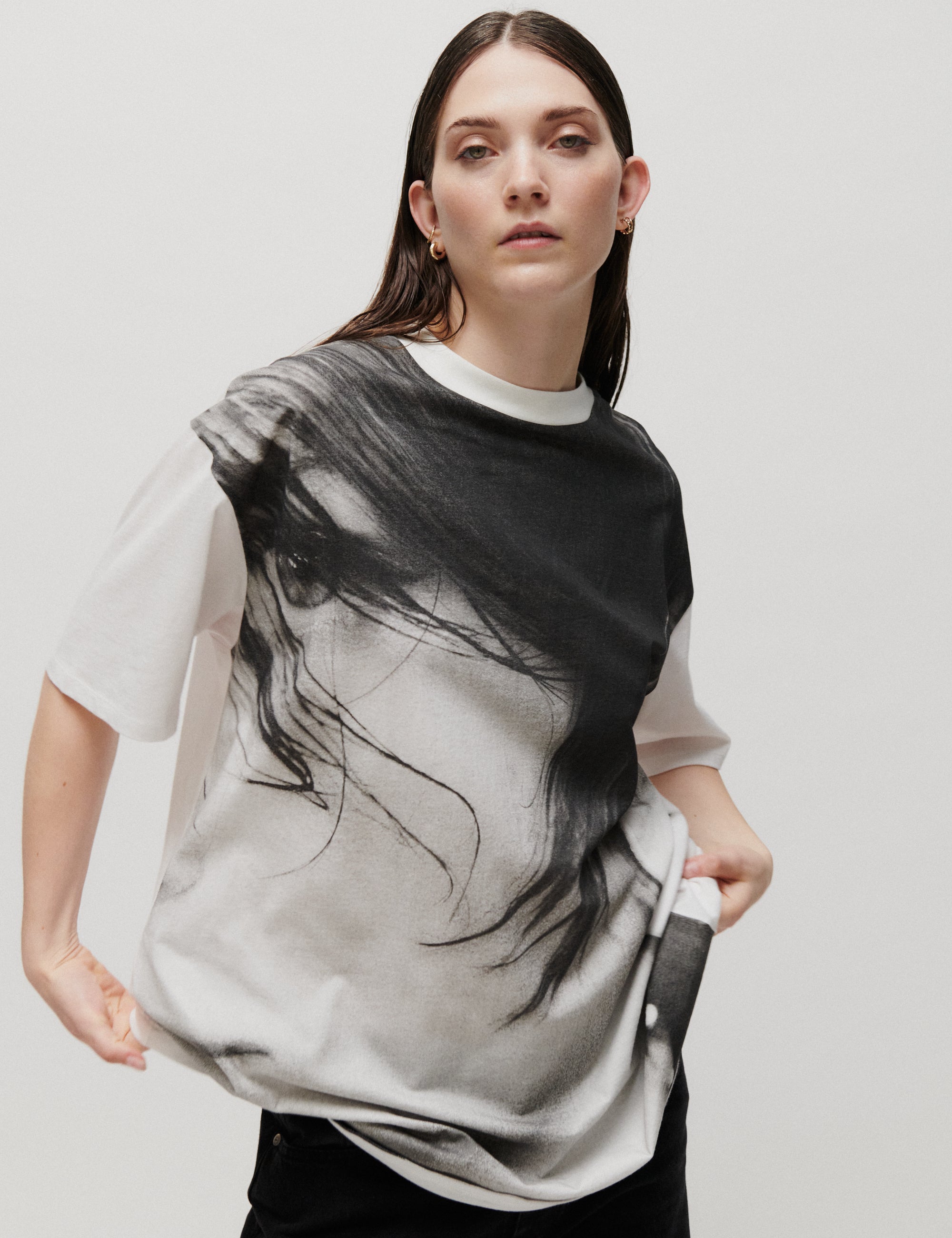 2NDDAY 2ND Aralis TT - Overwashed Jersey - T-shirt T-shirt 11-0601 Bright White