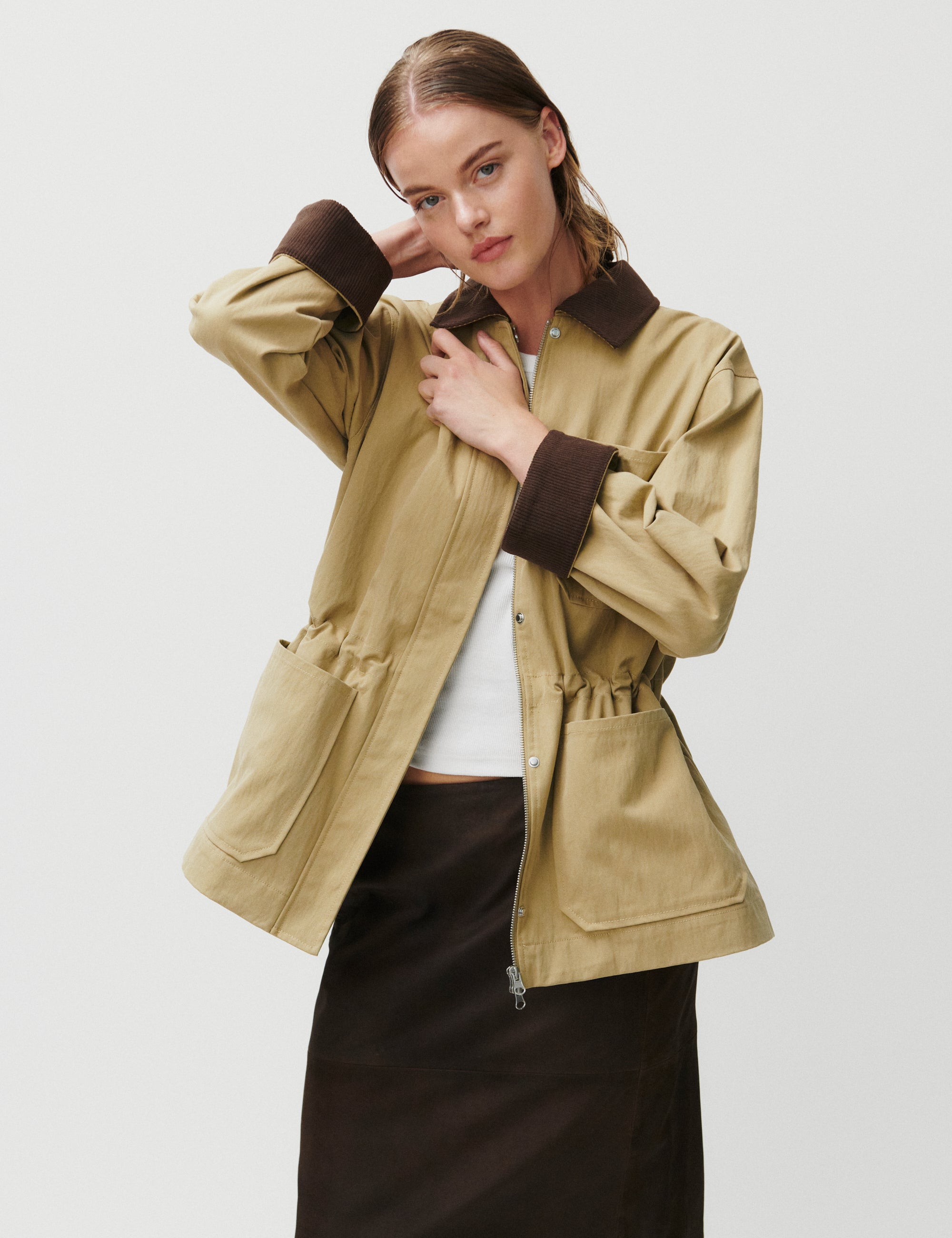 2NDDAY 2ND Bruce - Firm Cotton Jacket 171022 Kelp