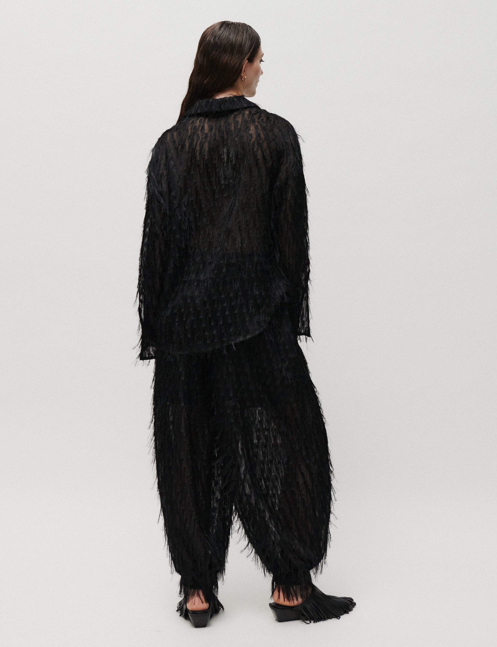 2NDDAY 2ND Caleb - Textured Fringe - Pants Pants 190303 Black
