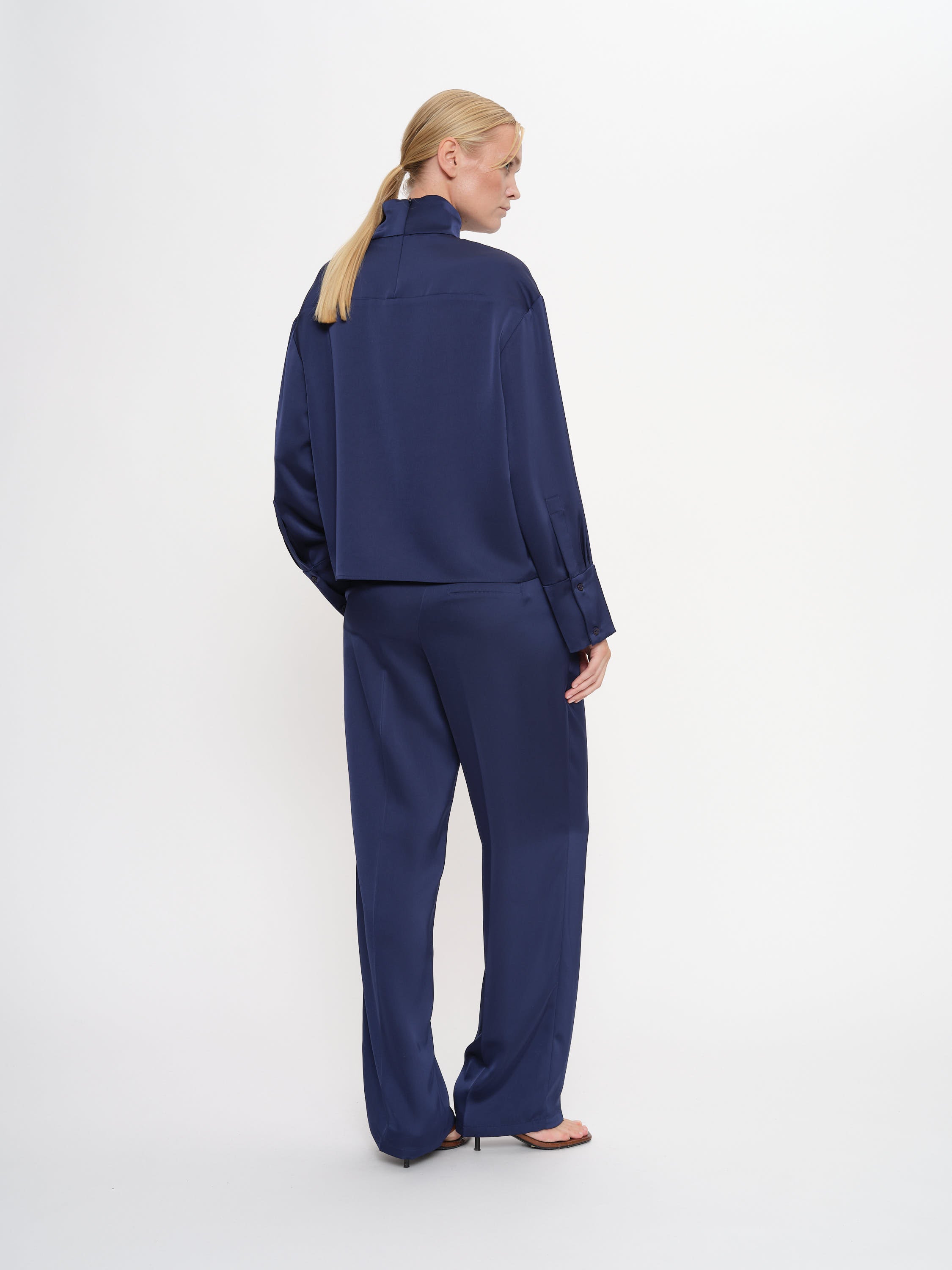 2NDDAY 2ND Carter - Heavy Satin Pants 193933 Medieval Blue