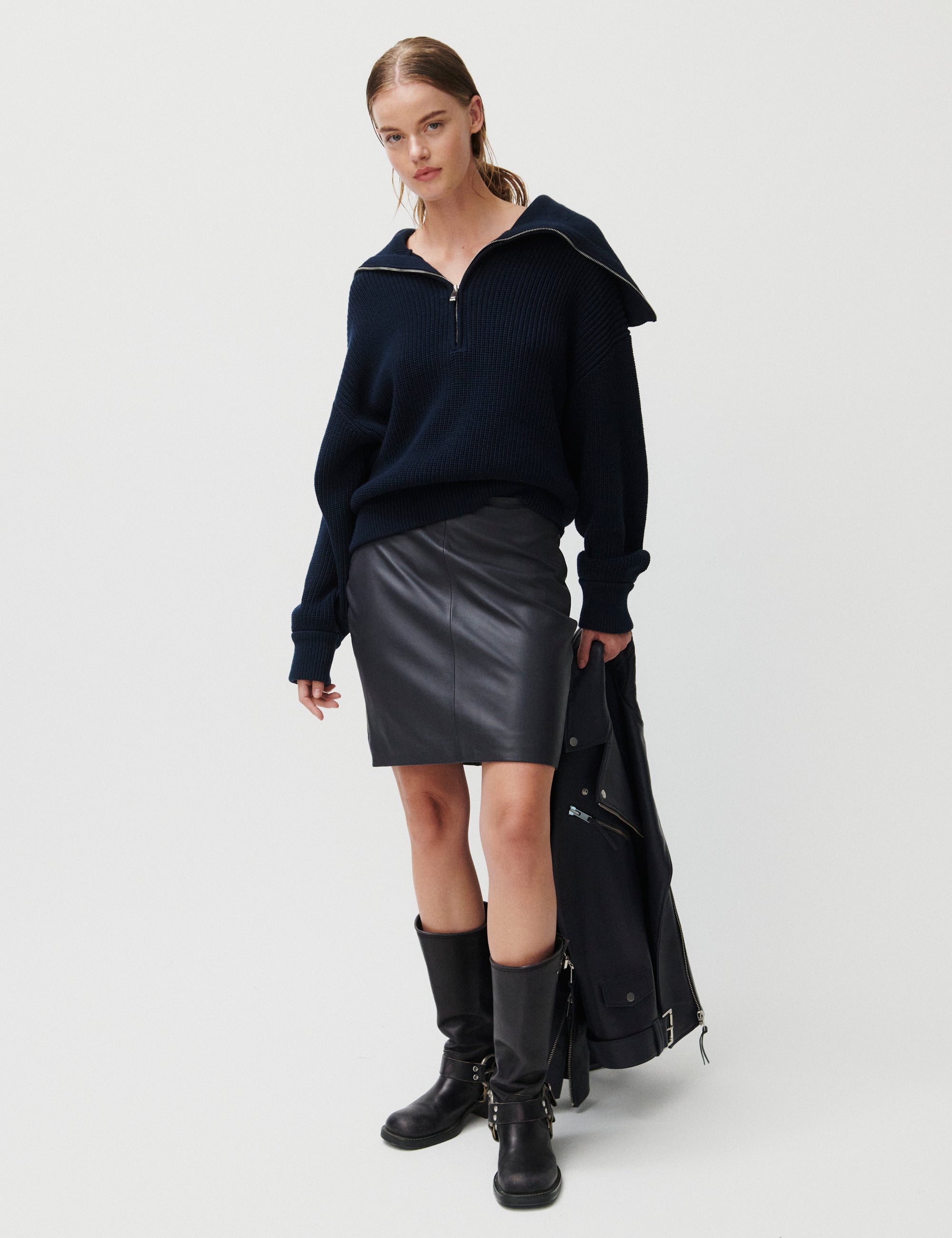 2NDDAY 2ND Ceciliana - Classic Leather Skirt 193918 Periscope