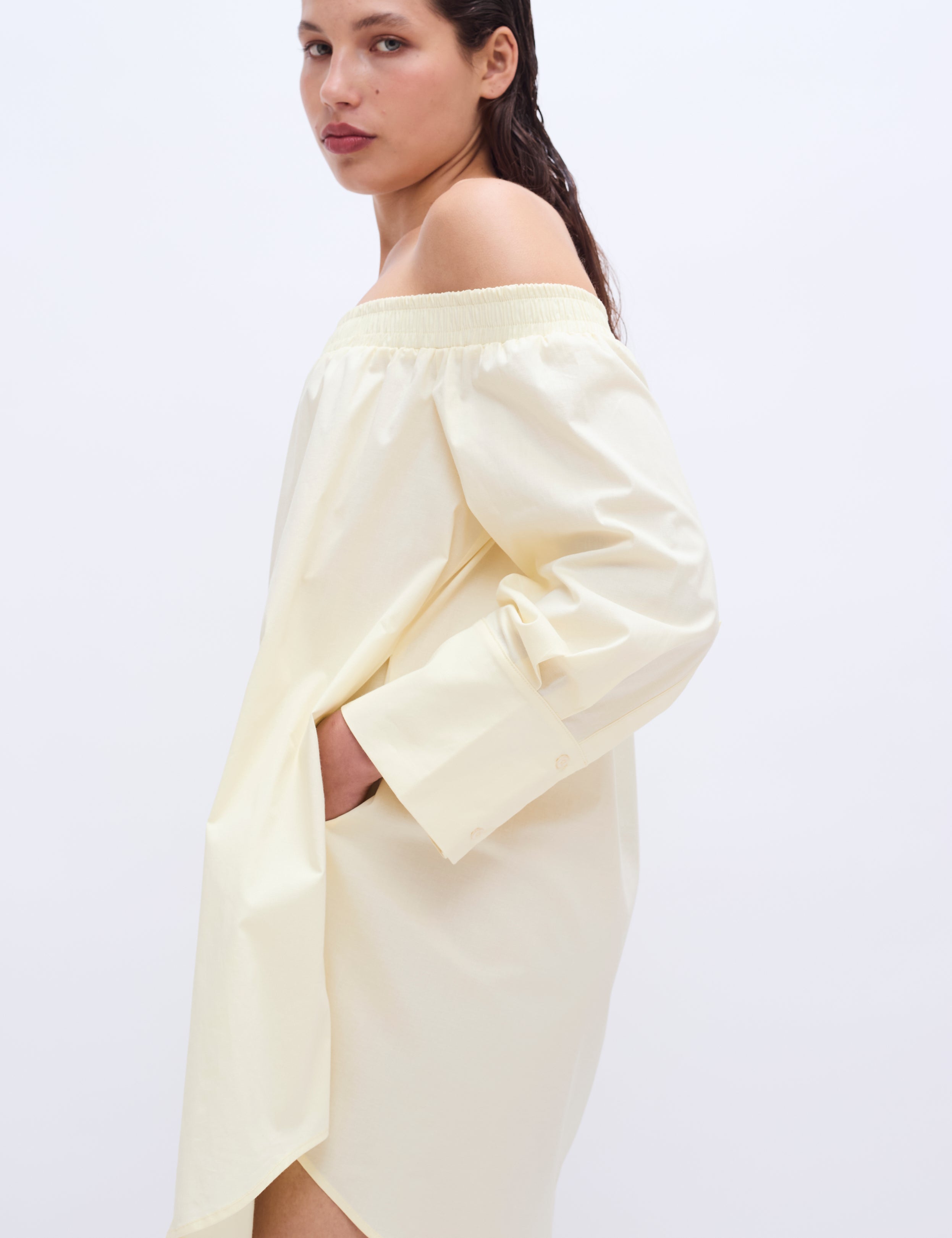 2NDDAY 2ND Christina - Poplin Dress 110617 Transparent Yellow