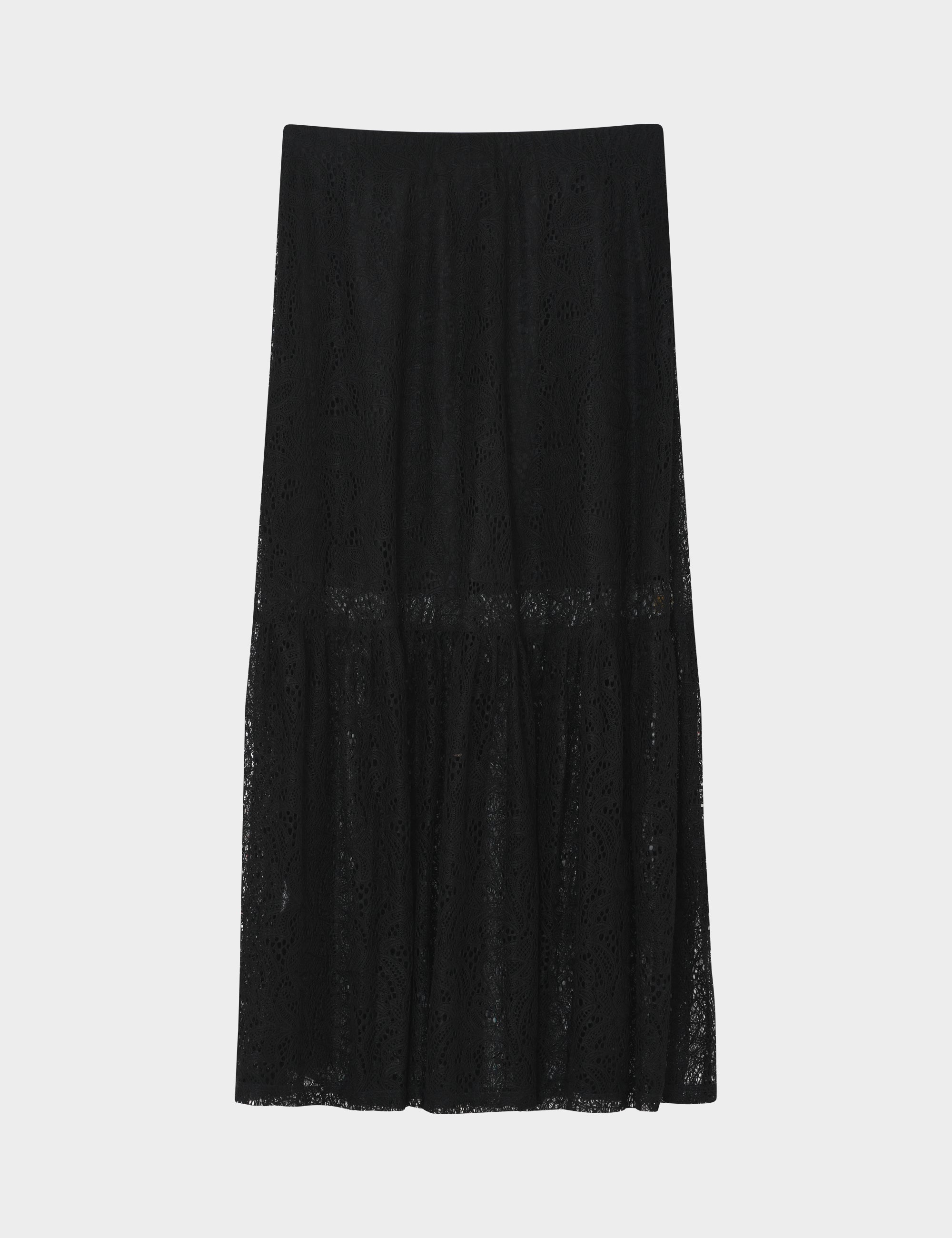 2NDDAY 2ND Cleam - Airy Lace - Skirt Skirt 190303 Black