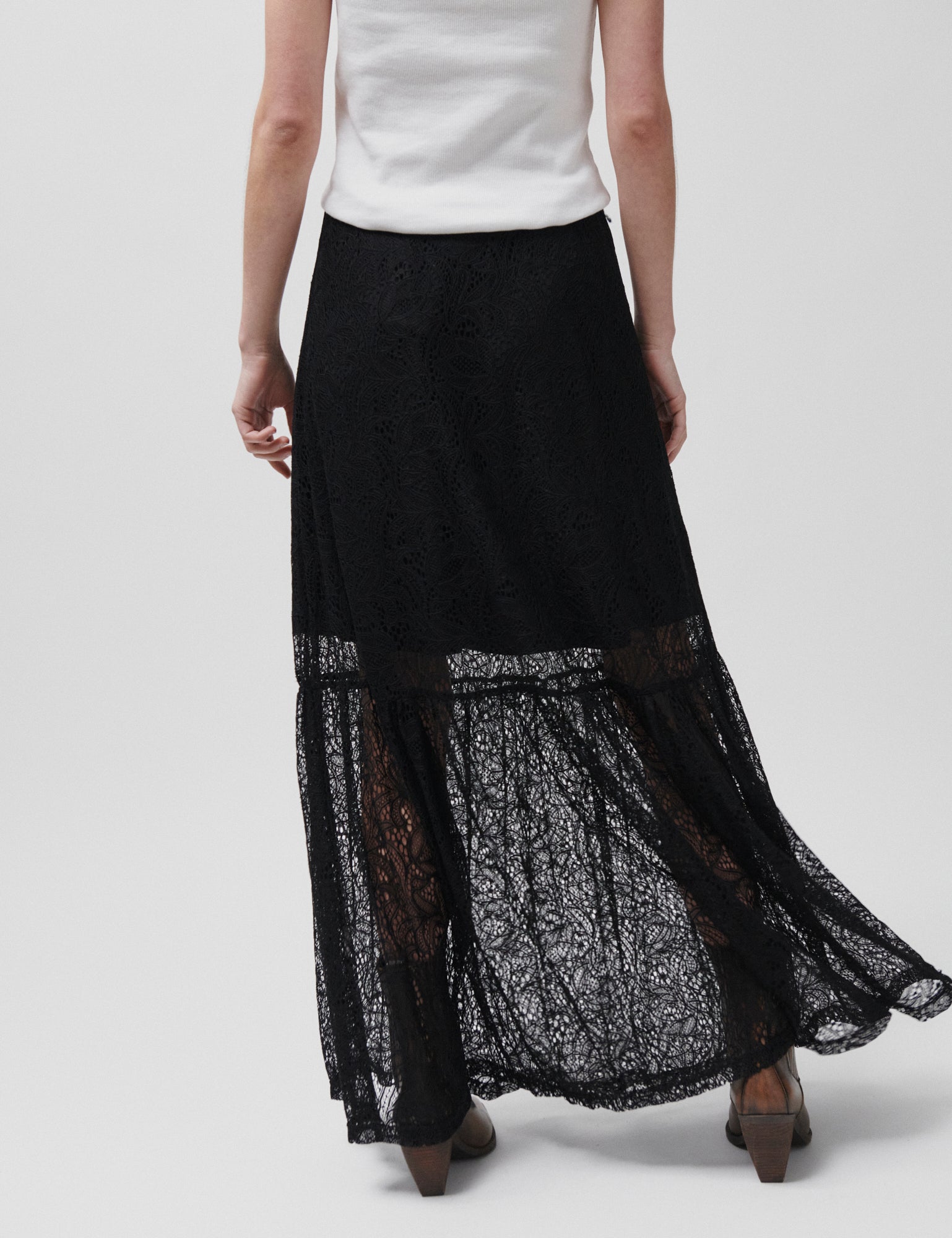 2NDDAY 2ND Cleam - Airy Lace - Skirt Skirt 190303 Black