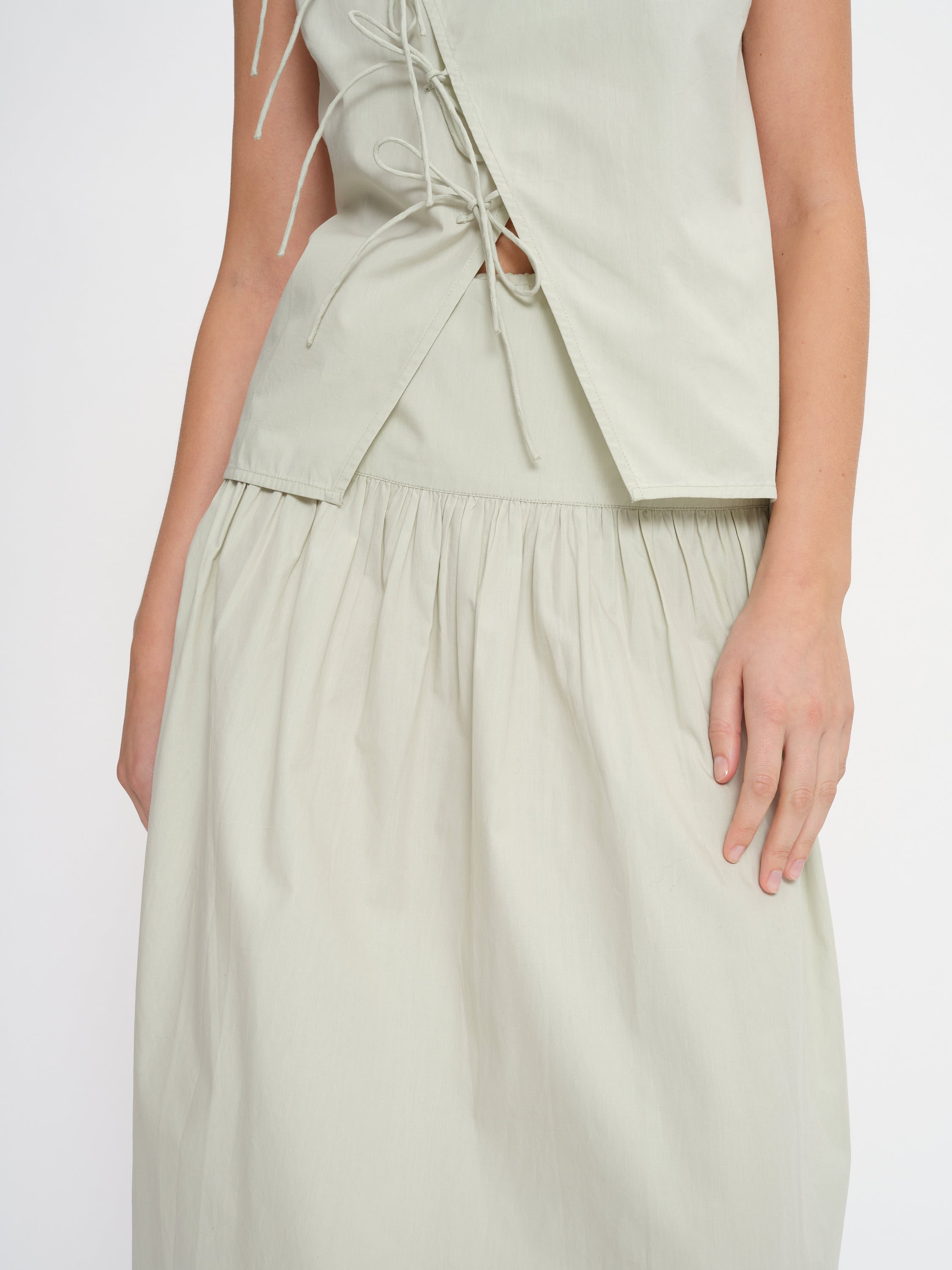 2NDDAY 2ND Cleome - Fine Crispy Poplin Skirt 136106 Green Tint