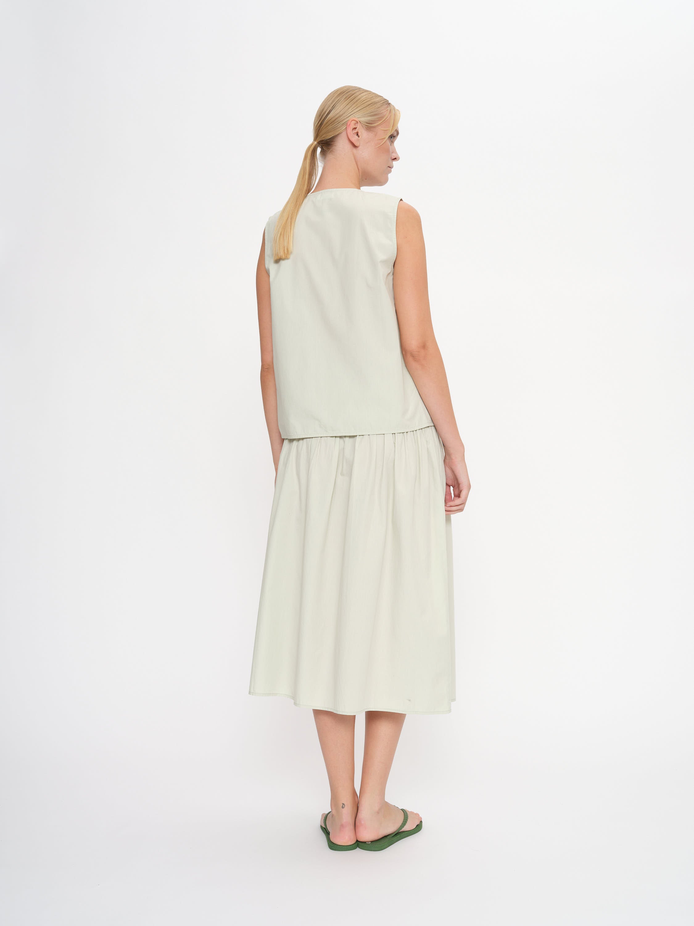 2NDDAY 2ND Cleome - Fine Crispy Poplin Skirt 136106 Green Tint