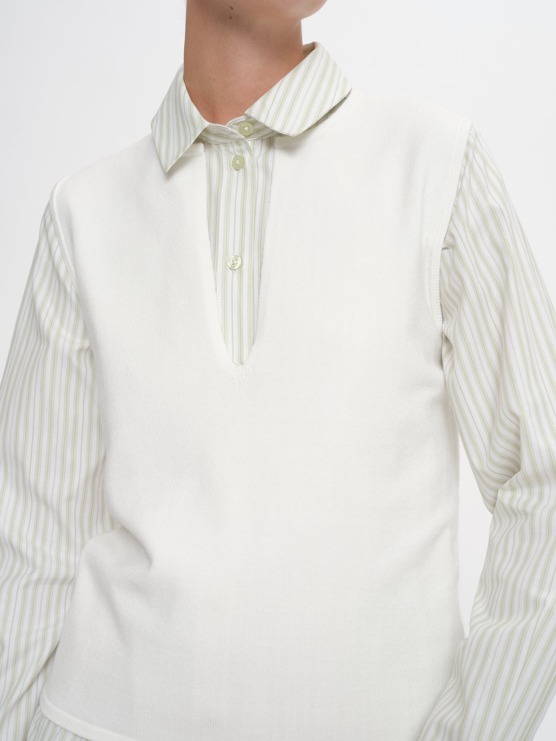 2NDDAY 2ND Coral - Viscose Knit Vest 111001 WHITE ALYSSUM