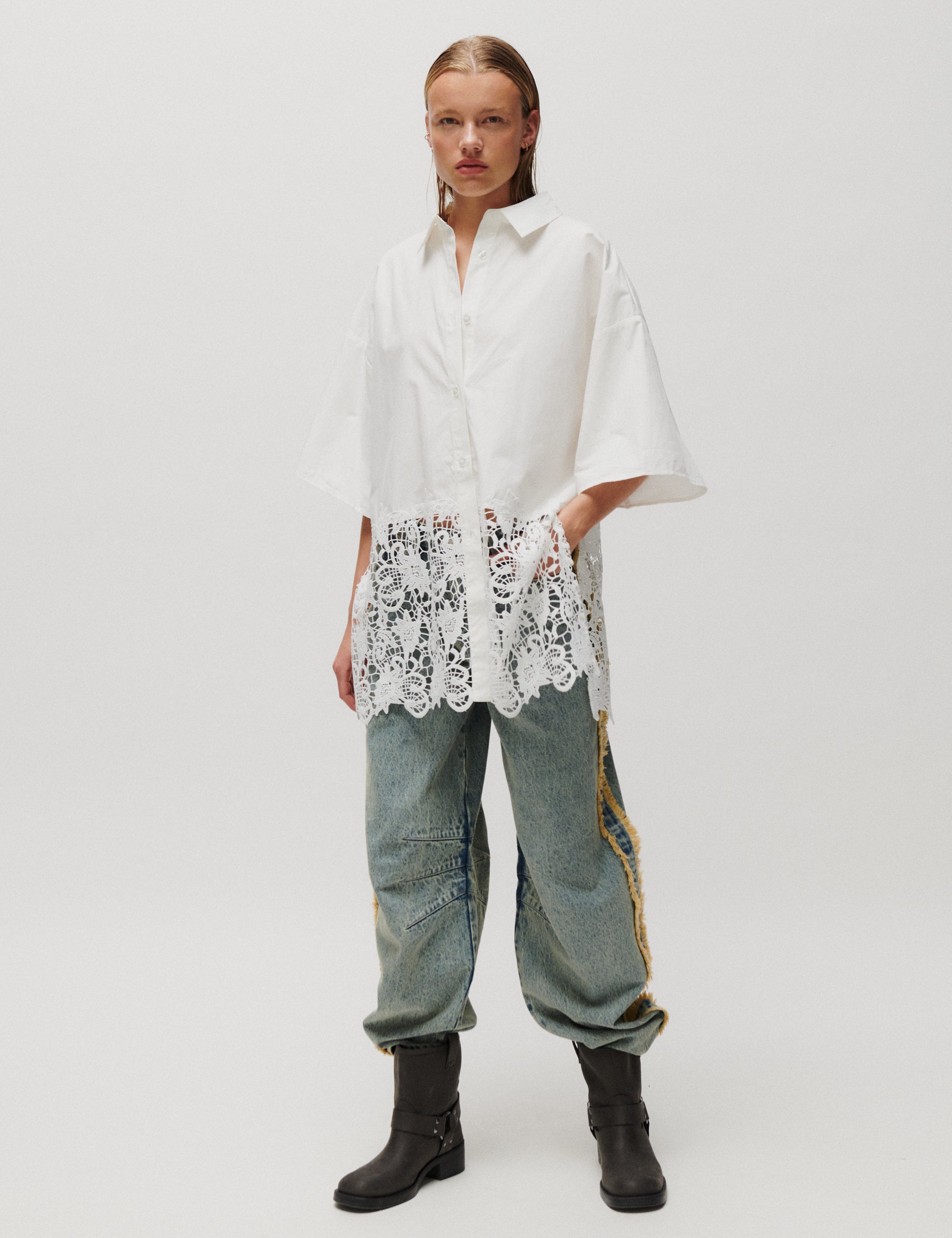 2NDDAY 2ND Edith - Cotton lace - Shirt Shirt 111001 WHITE ALYSSUM