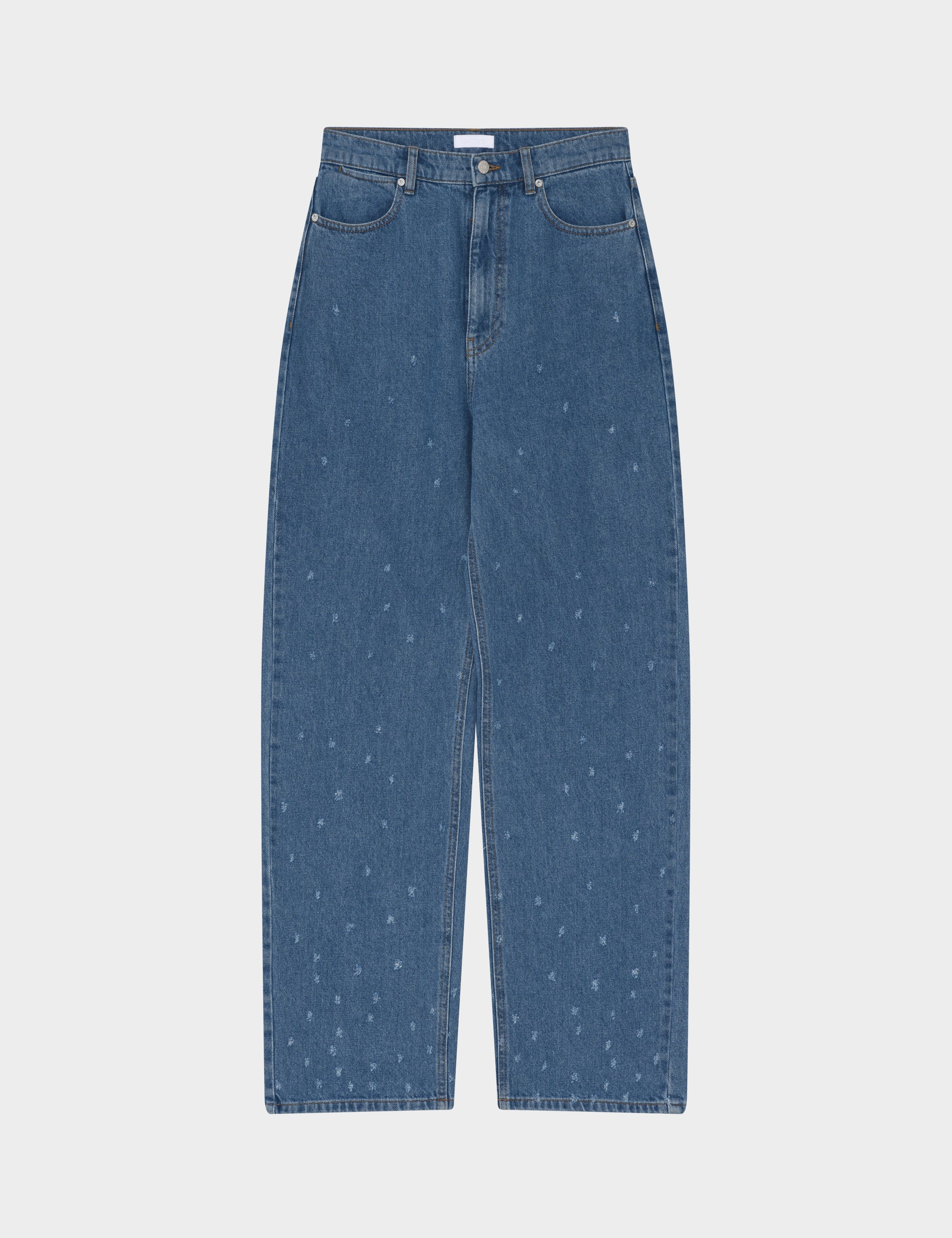 2NDDAY 2ND Flossy - Distressed Denim Jeans D019 Mid Blue