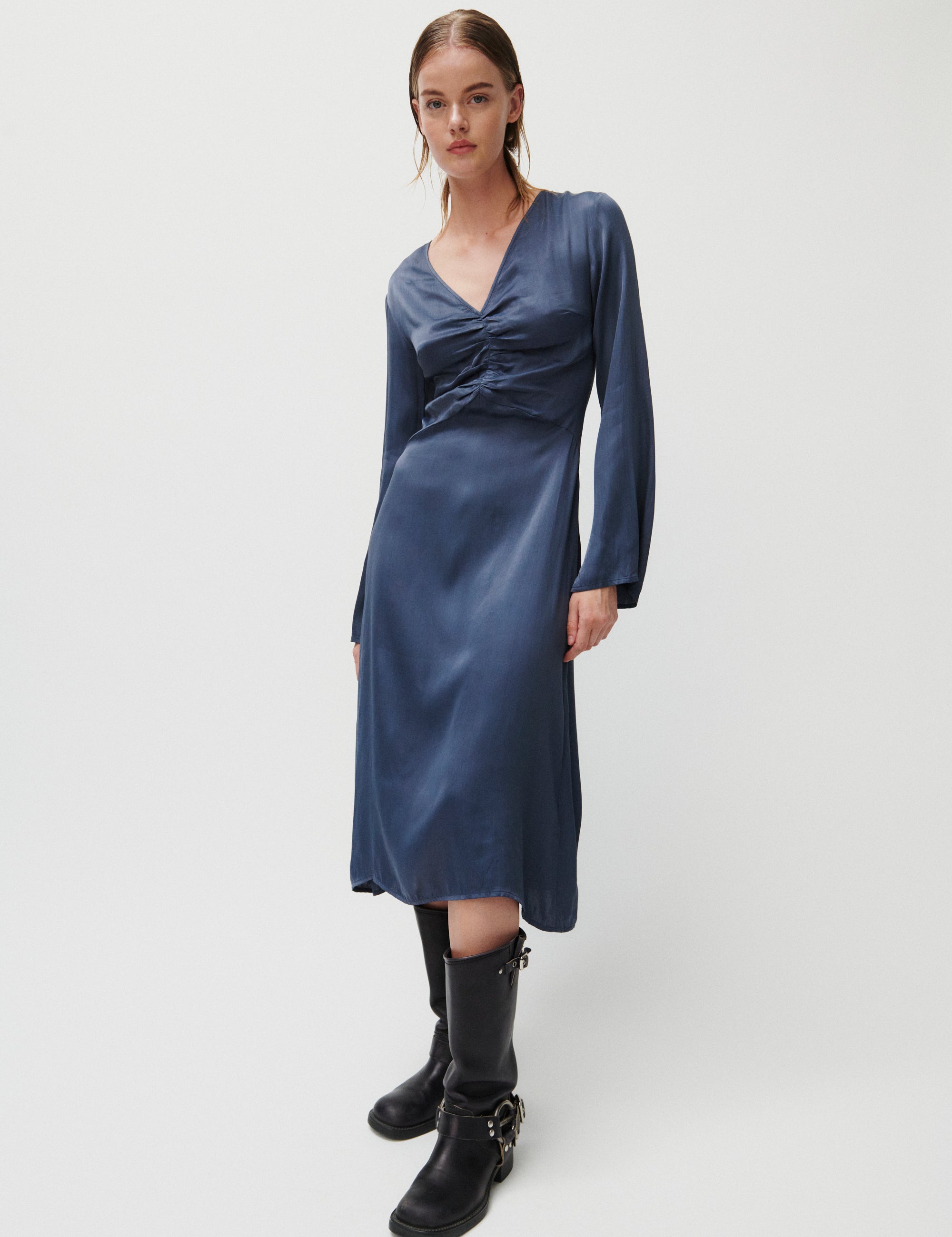 2NDDAY 2ND Gritt - Viscose Dress 183916 Flint stone