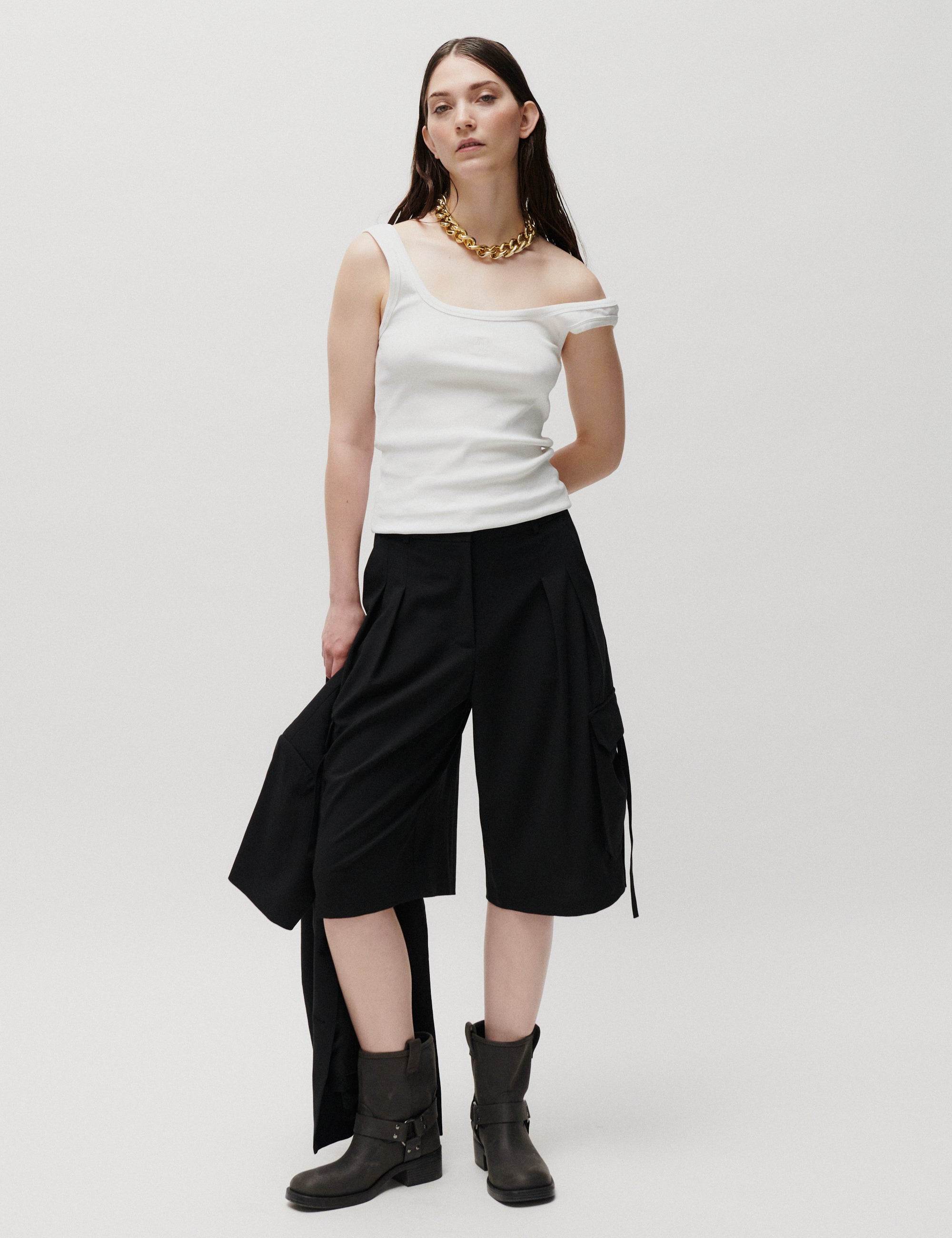 2NDDAY 2ND Hattori - Melange Suiting - Shorts Shorts 190303 Black