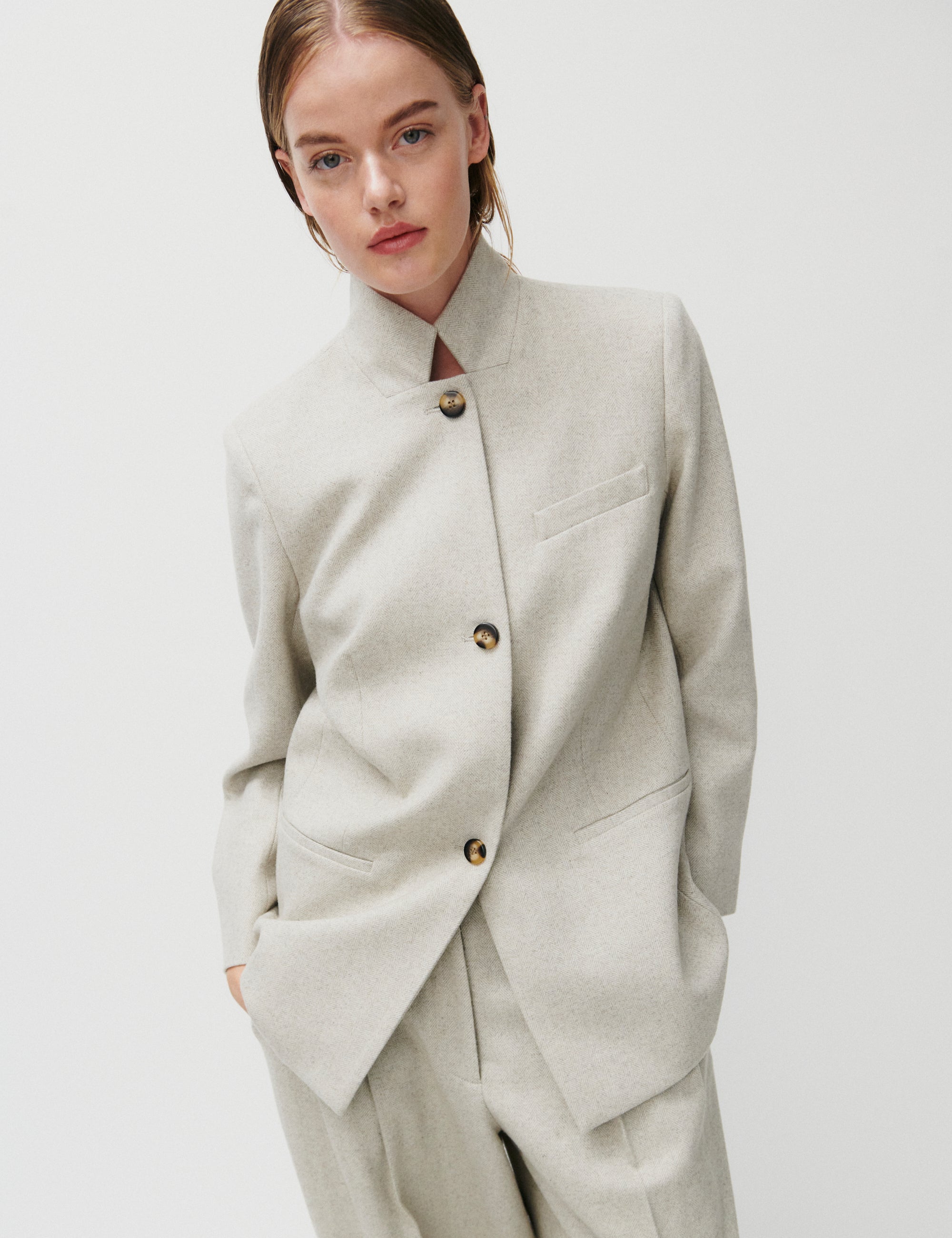 2NDDAY 2ND Husa - Herringbone suiting Blazer 161305 String