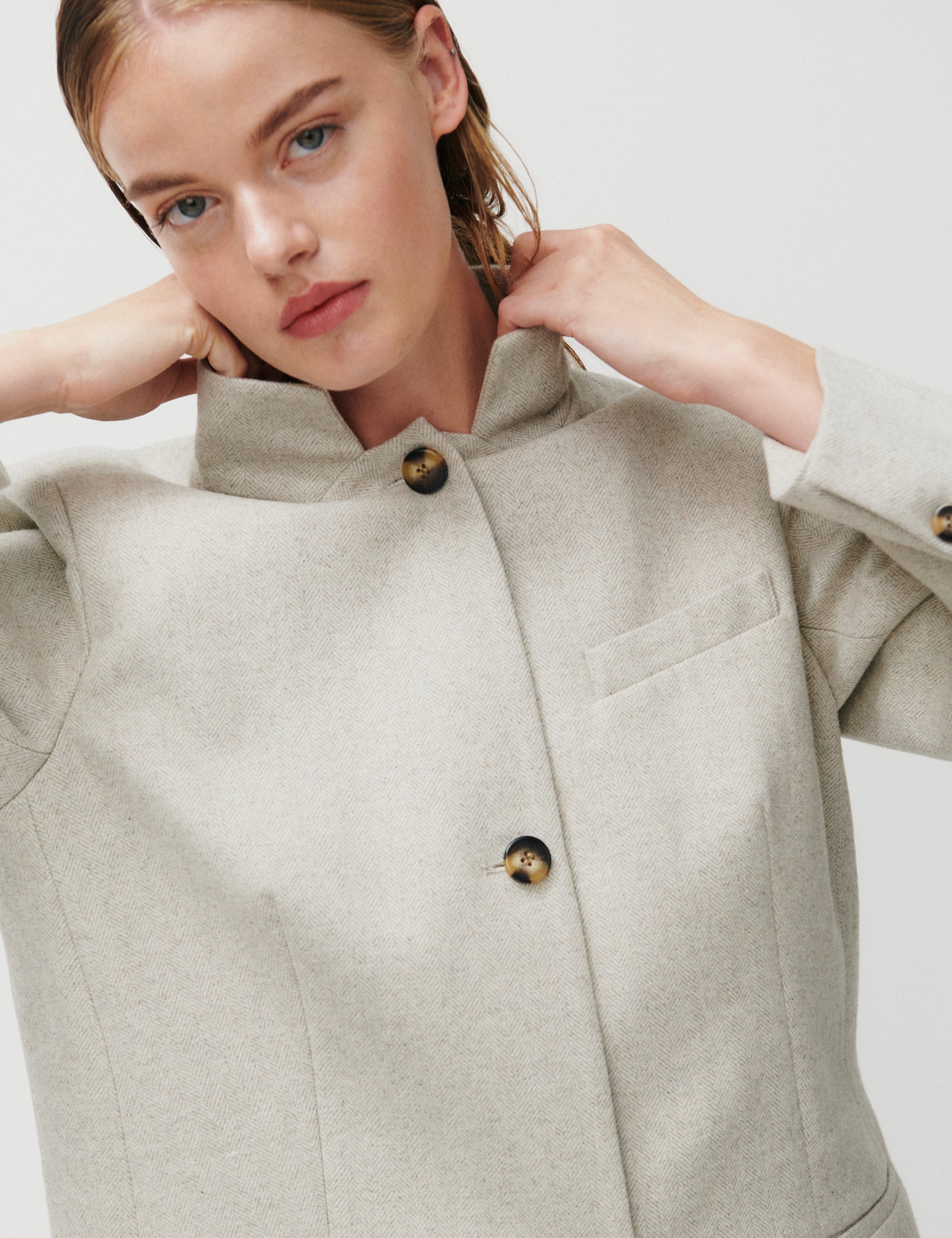 2NDDAY 2ND Husa - Herringbone suiting Blazer 161305 String