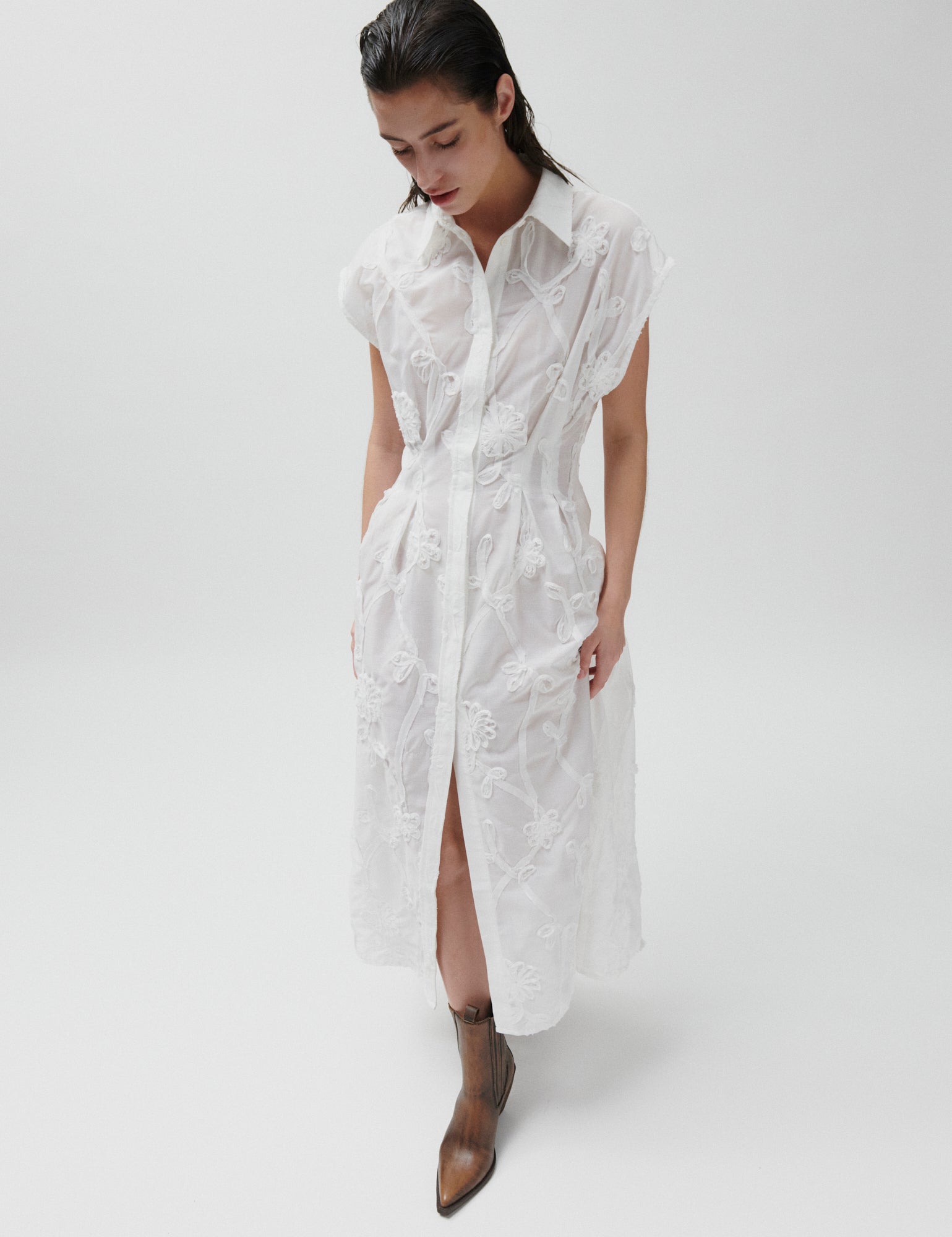 2NDDAY 2ND Jamie - Crisp Summer Shirting Dress 114001 Brilliant White