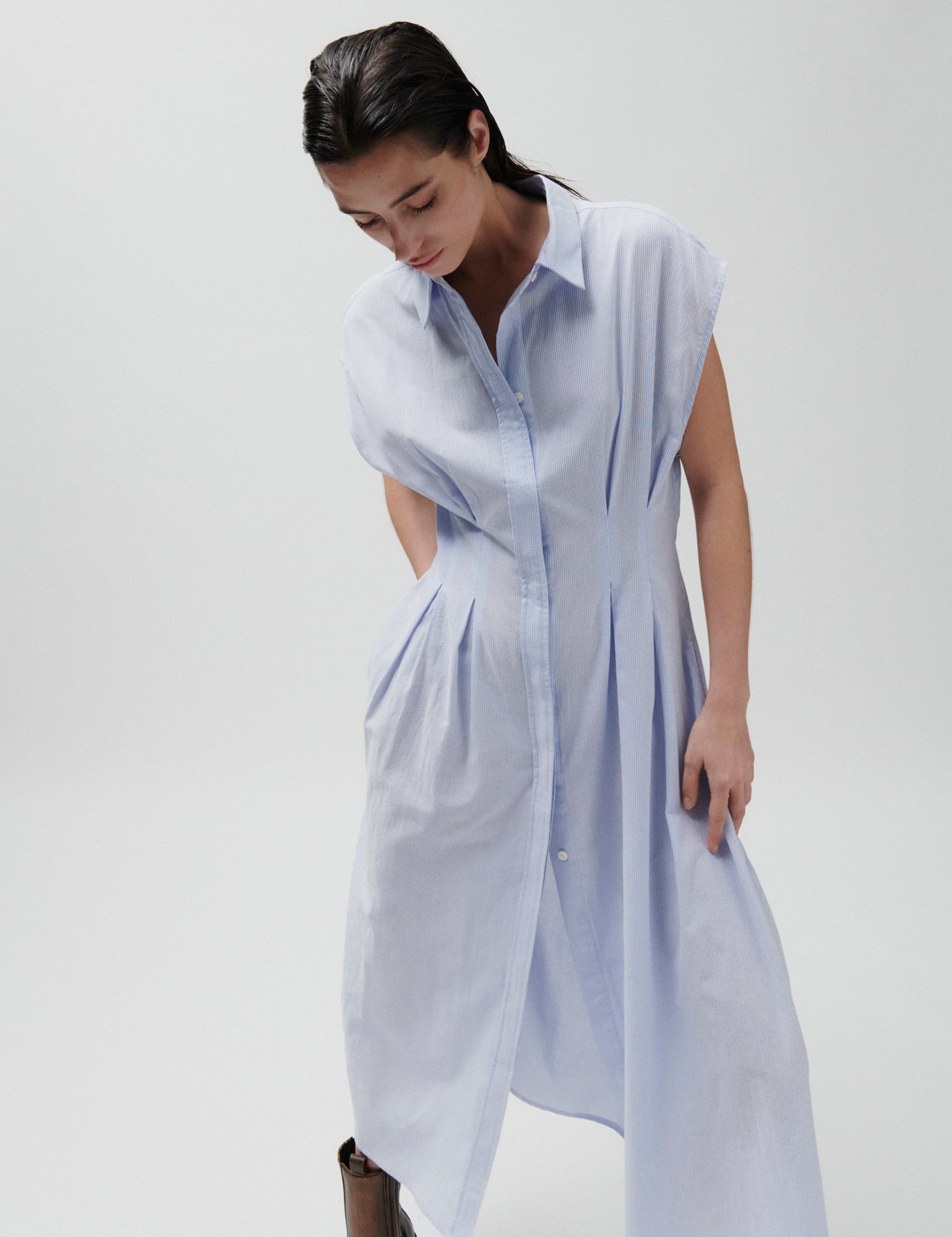 2NDDAY 2ND Jamie - Crisp Summer Shirting Dress 153919 Serenity
