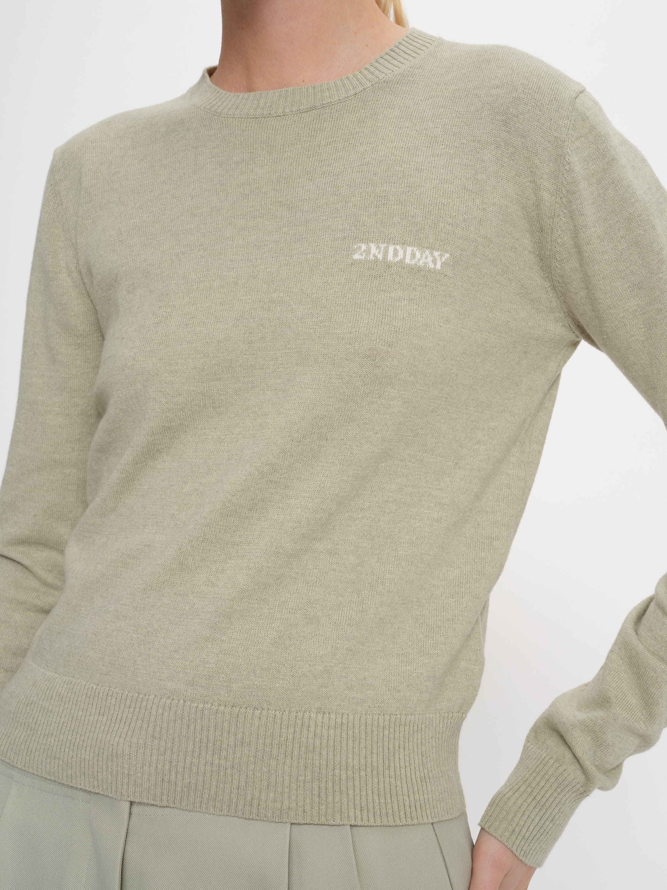 2NDDAY 2ND Lance - Soft Wool Blend Pullover 160110 Desert Sage