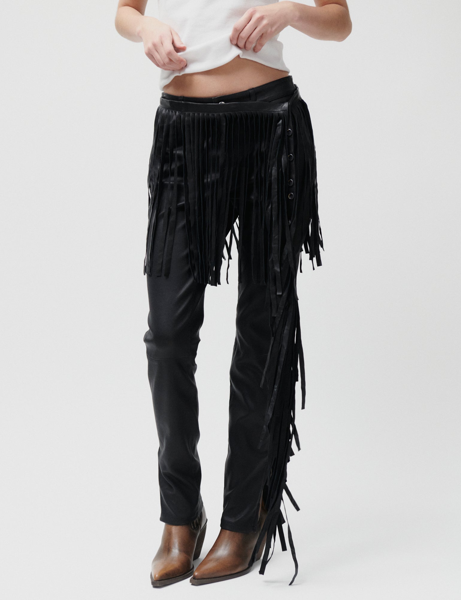2NDDAY 2ND Liljan - Refined Stretch Leather - Pants Pants 190303 Black