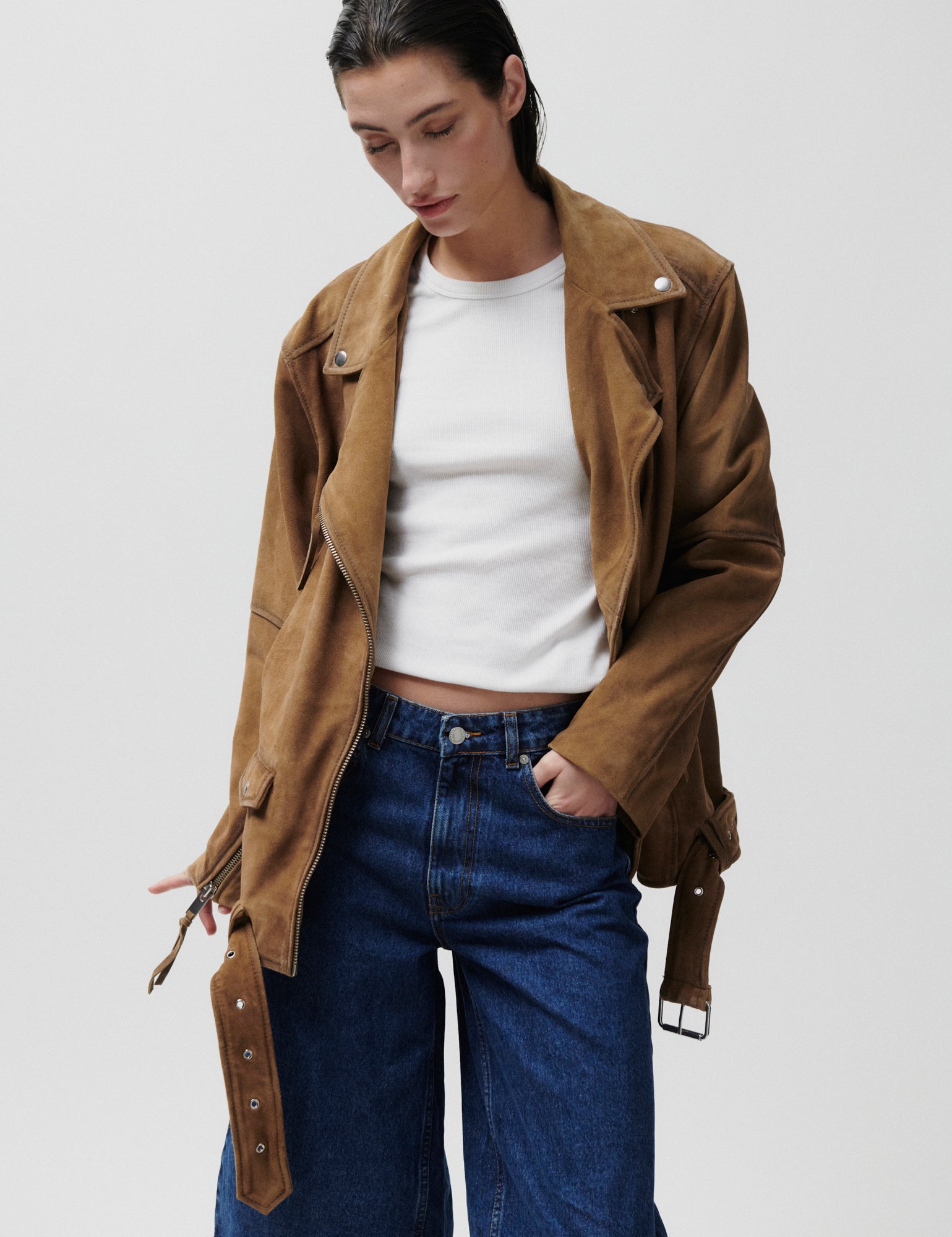 2NDDAY 2ND Lote - Heavy Suede Jacket 171327 Tobacco Brown