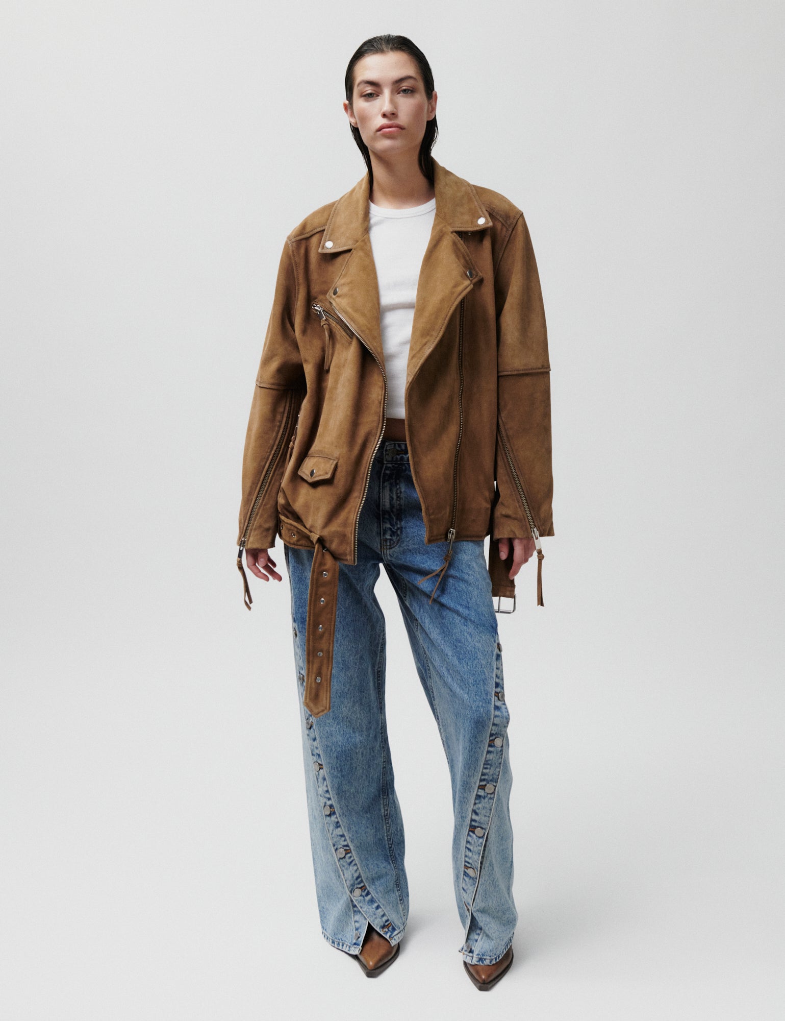 2NDDAY 2ND Lote - Heavy Suede Jacket 171327 Tobacco Brown