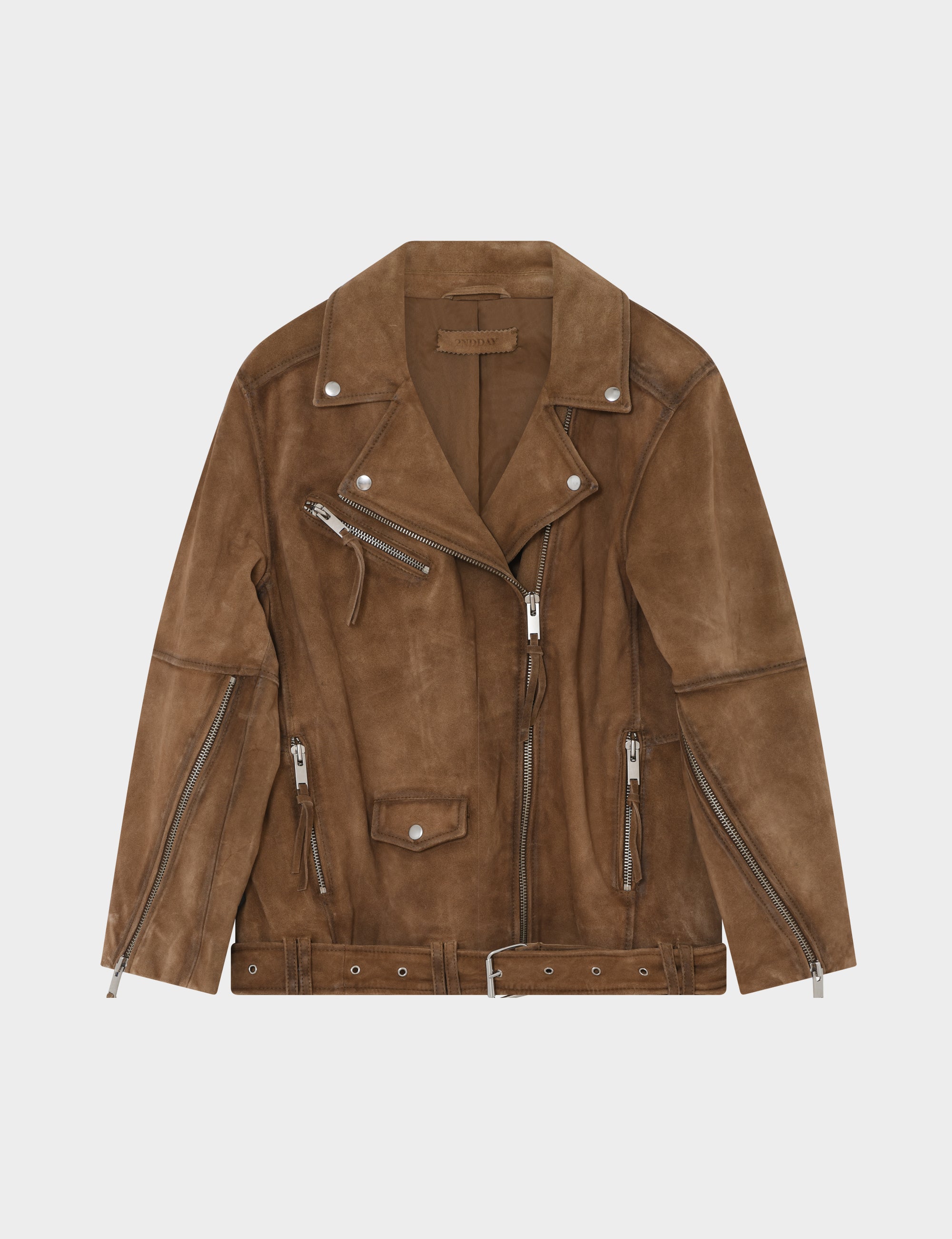 2NDDAY 2ND Lote - Heavy Suede Jacket 171327 Tobacco Brown