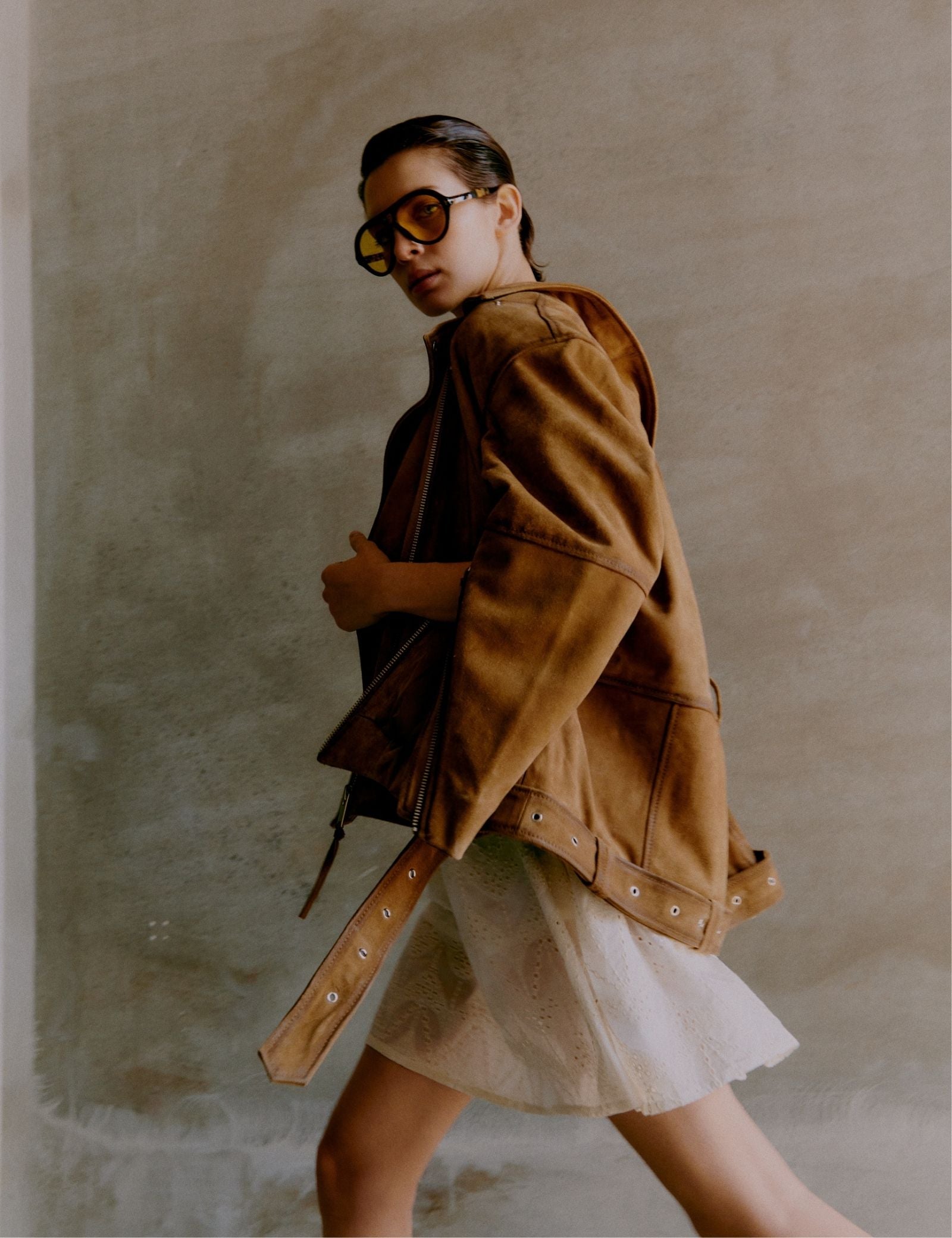 2NDDAY 2ND Lote - Heavy Suede Jacket 171327 Tobacco Brown