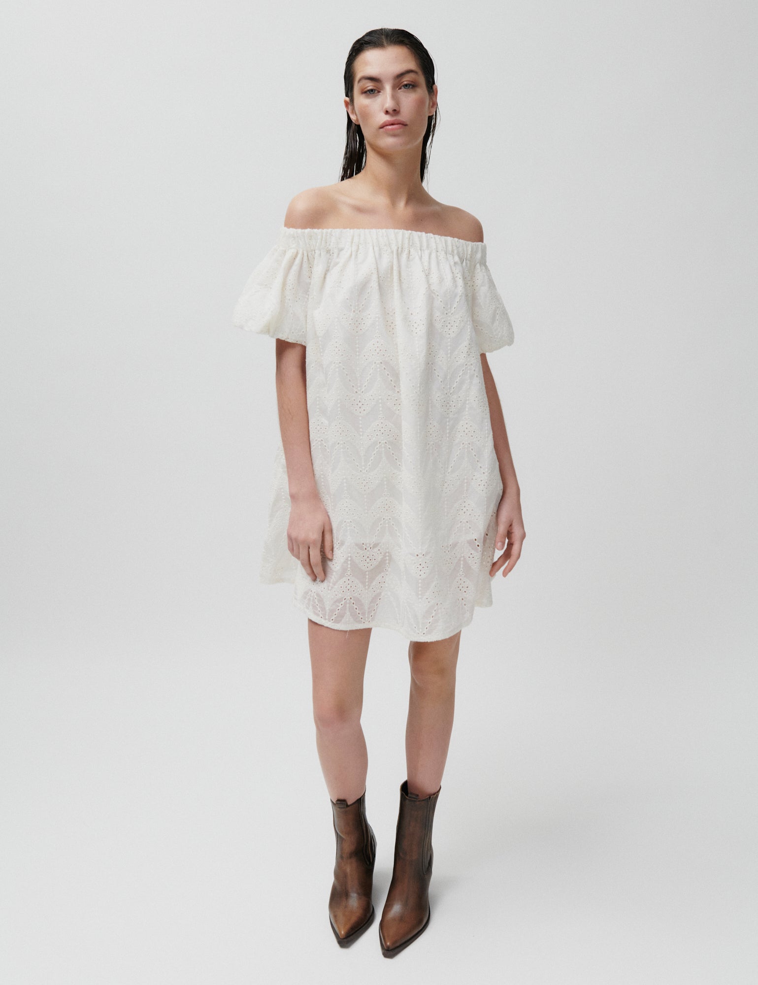 2NDDAY 2ND Marsha - Airy Anglaise Dress 114001 Brilliant White