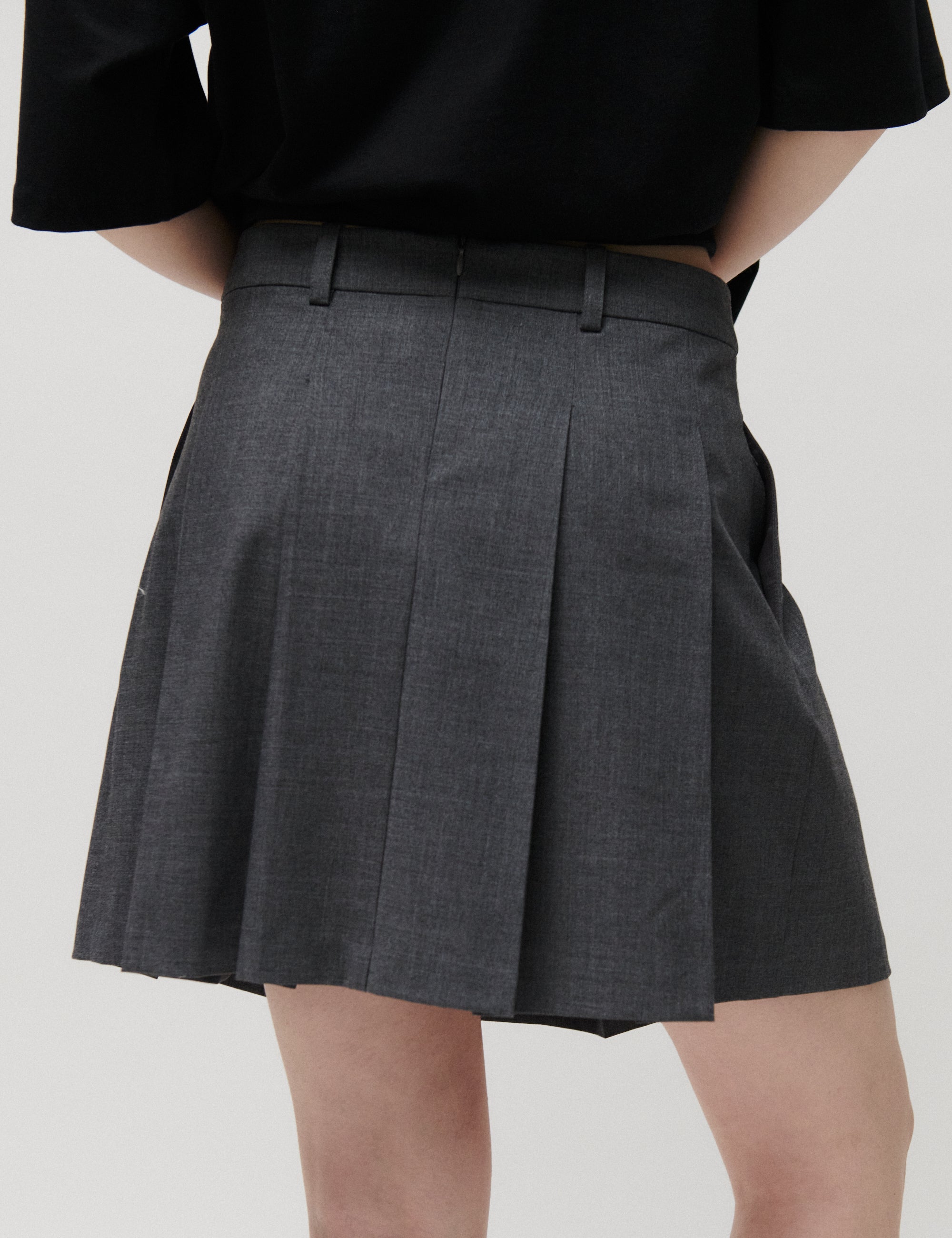 2NDDAY 2ND Matila - Melange Suiting - Skirt Skirt 420129 Light Grey Melange