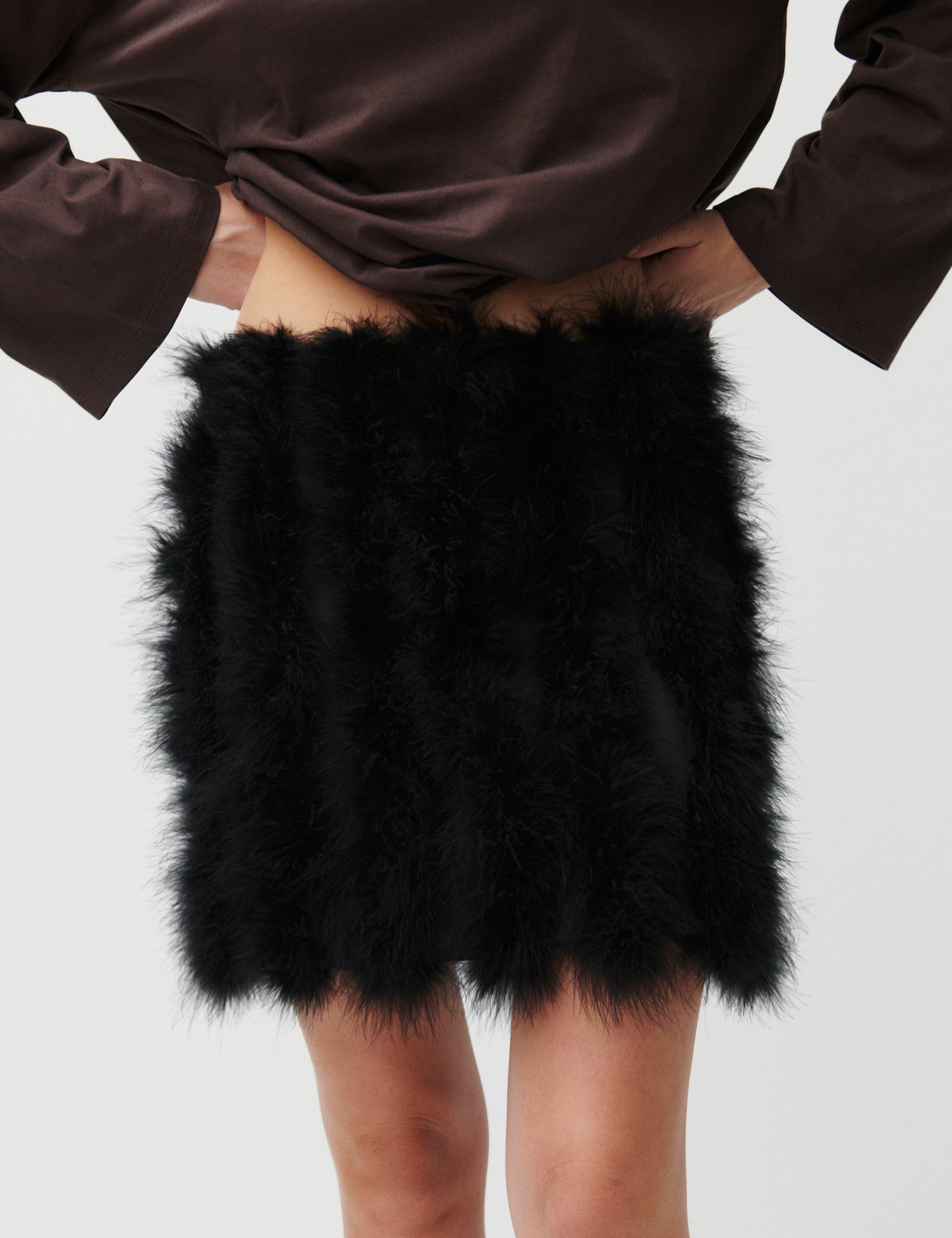 2NDDAY 2ND Mayanne - Heavy Satin Skirt 190303 BLACK