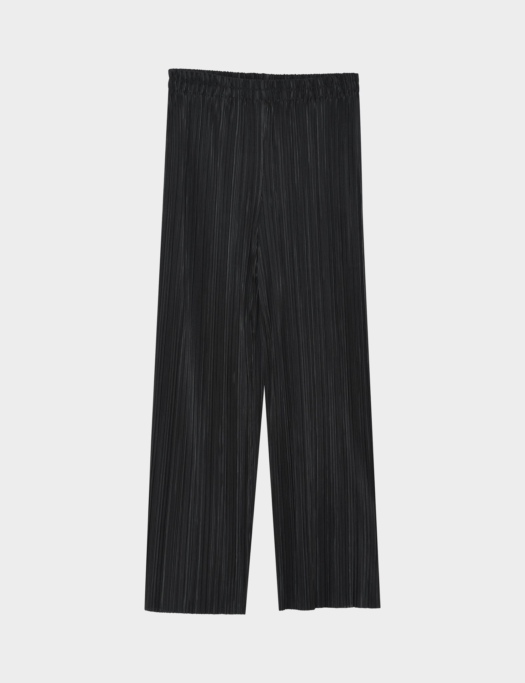 2NDDAY 2ND Minka - Stretch Plisse Pants 190303 BLACK