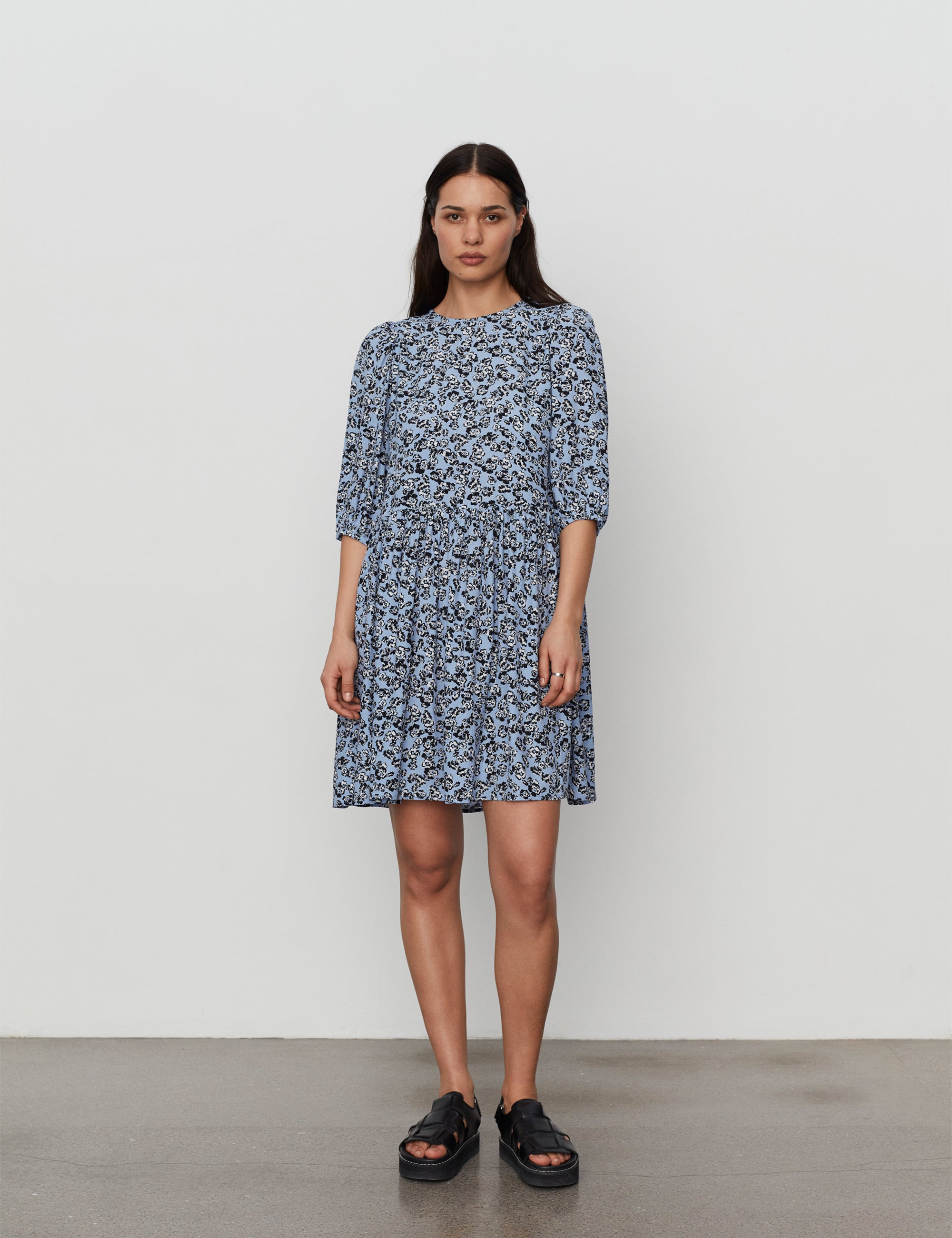 2NDDAY 2ND Persimmon TT - Viscose Crepe Dress 420052 Blossom Blue