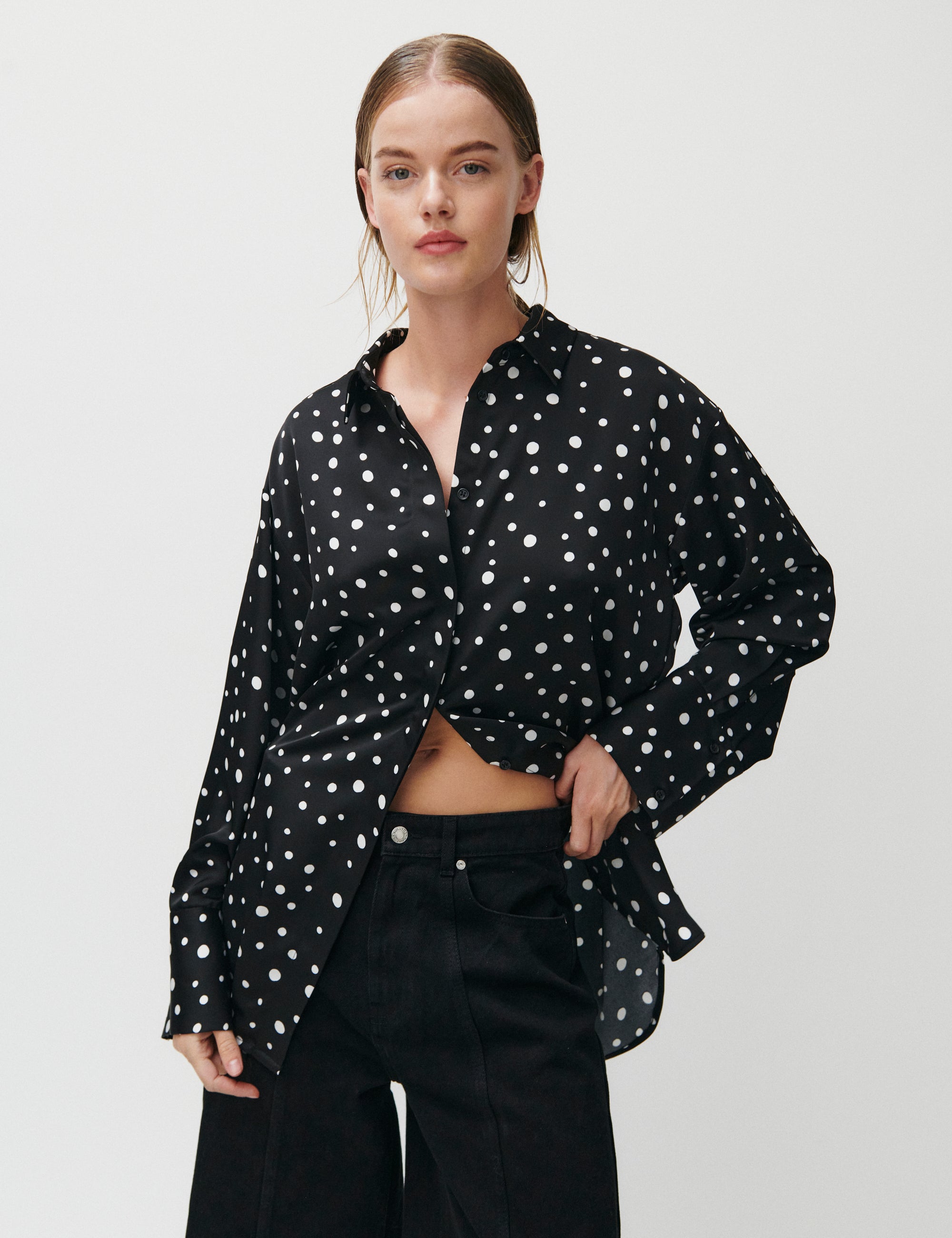 2NDDAY 2ND Plaras - Heavy Satin Tops & T-Shirts 420155 White Polka Dot