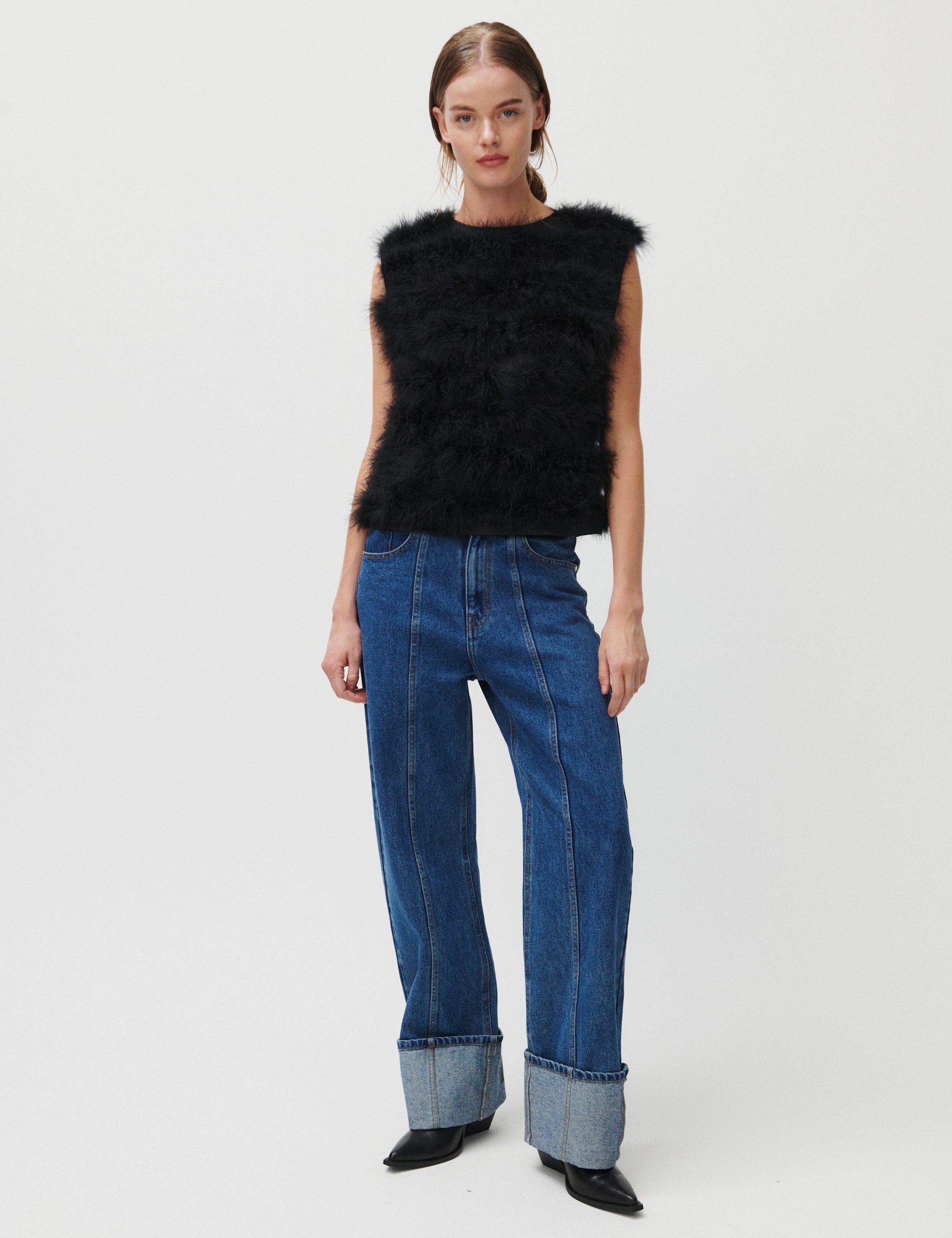 2NDDAY 2ND Rode - Cuff Denim Jeans D016 Indigo