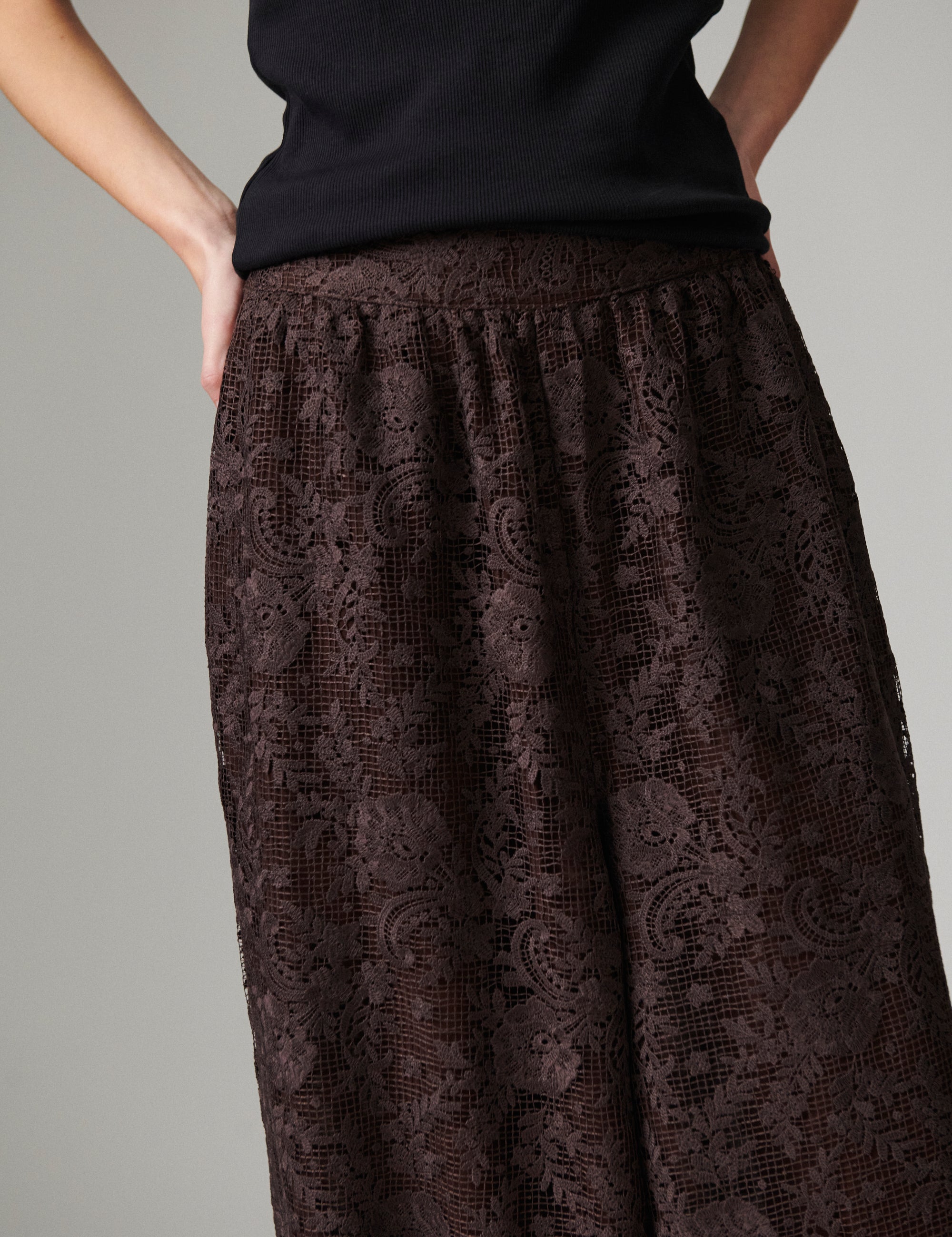 DAY Birger ét Mikkelsen Barbo - Day Crochet - Pants Pants 190915 Coffee Bean