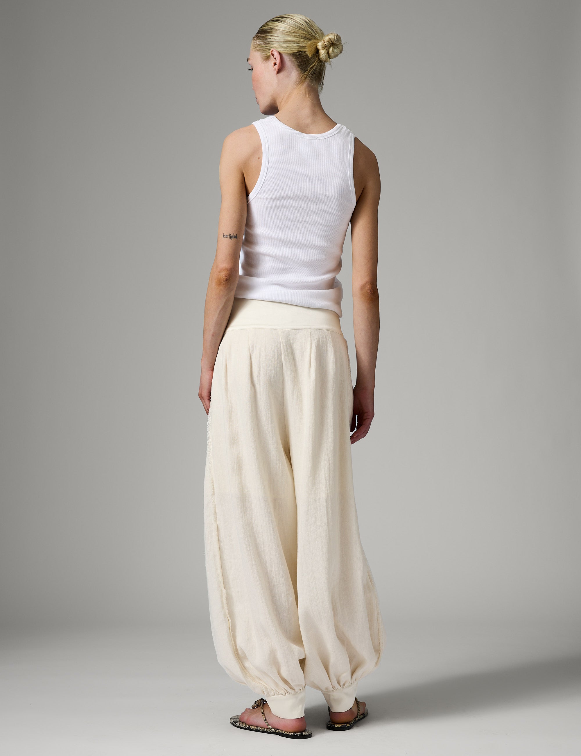DAY Birger ét Mikkelsen Beate - Contrast Linen - Pants Pants 110605 Jet Stream