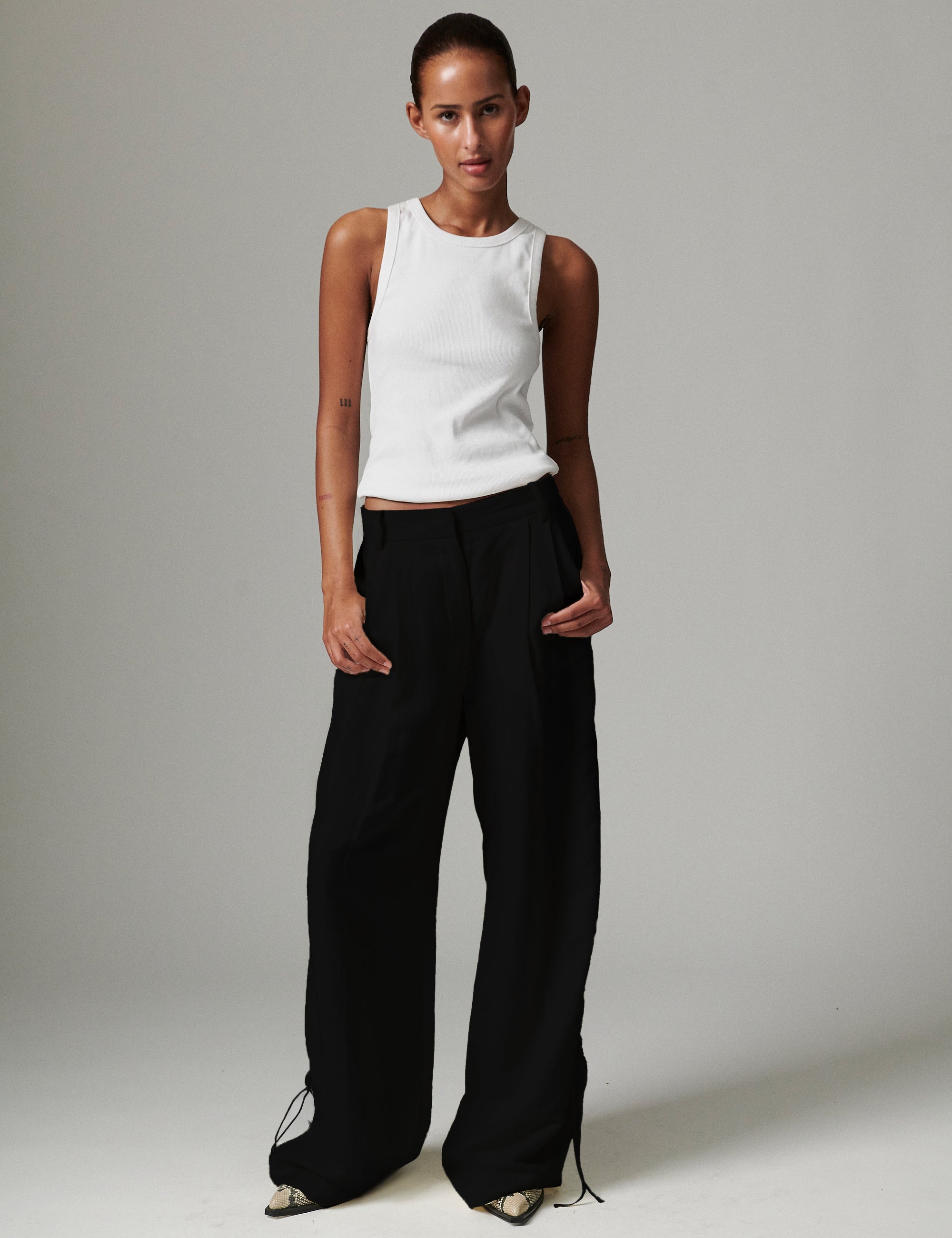 DAY Birger ét Mikkelsen Belle - Contrast Linen - Pants Pants 190303 Black