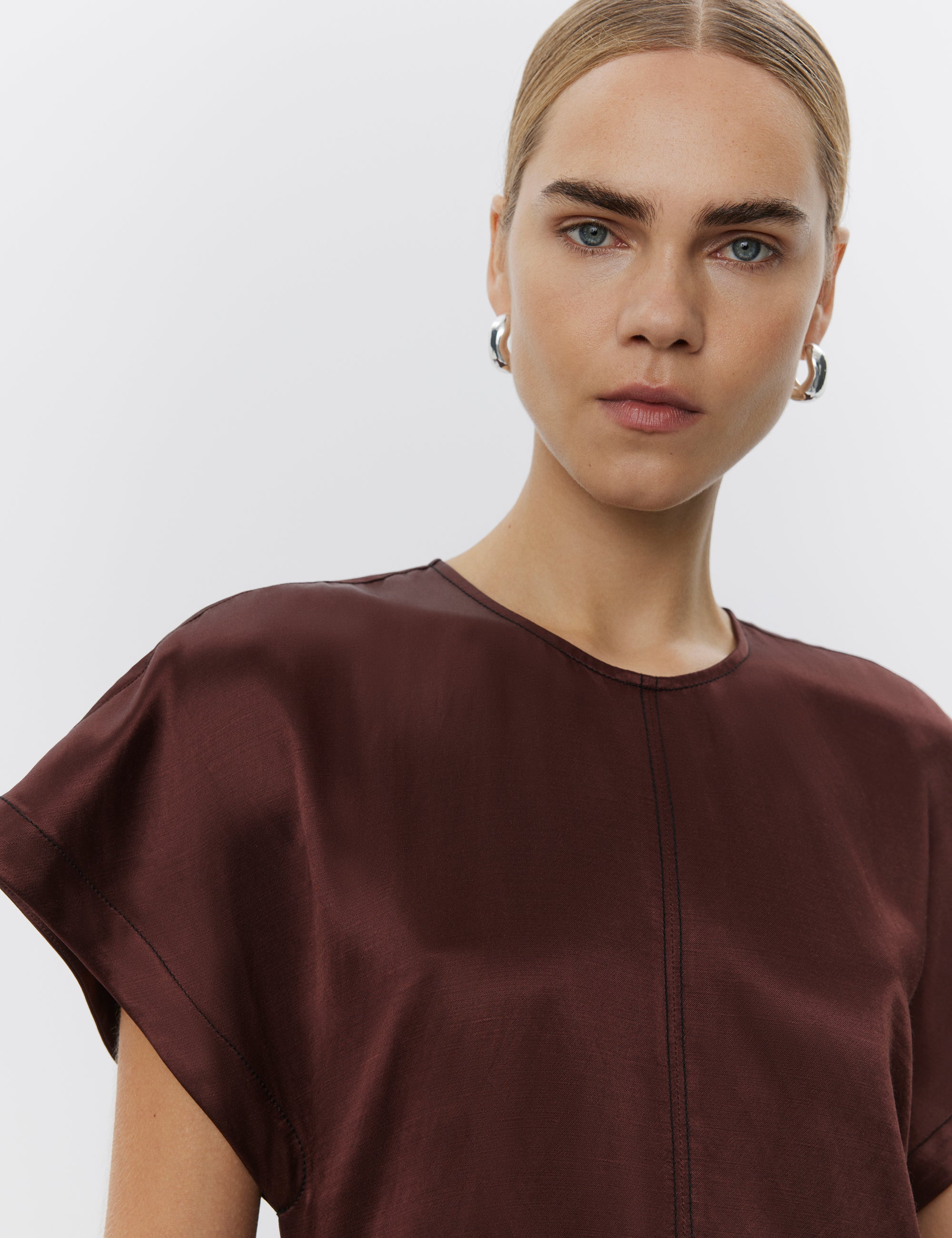 DAY Birger ét Mikkelsen Bray - High Shine Blend Dress 191317 Bitter Chocolate..