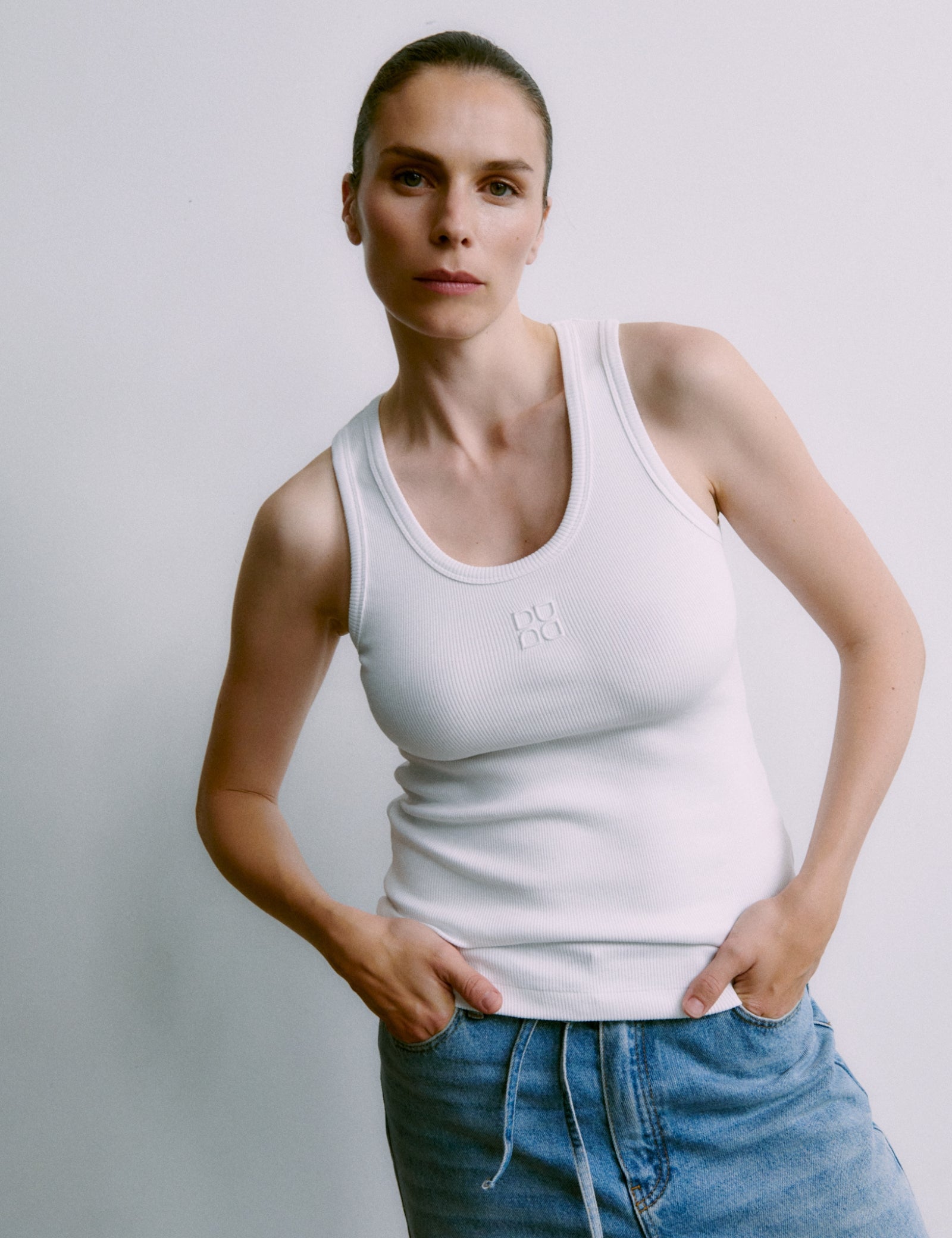 DAY Birger ét Mikkelsen Camilo - Classic Rib Top 110601 BRIGHT WHITE