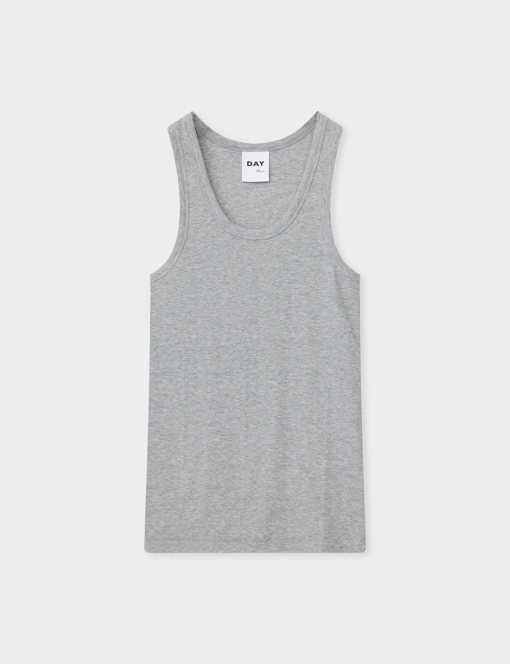 DAY Birger ét Mikkelsen Camilo - Classic Rib Melange Tops & T-Shirts 500006 MEDIUM GREY MELANGE