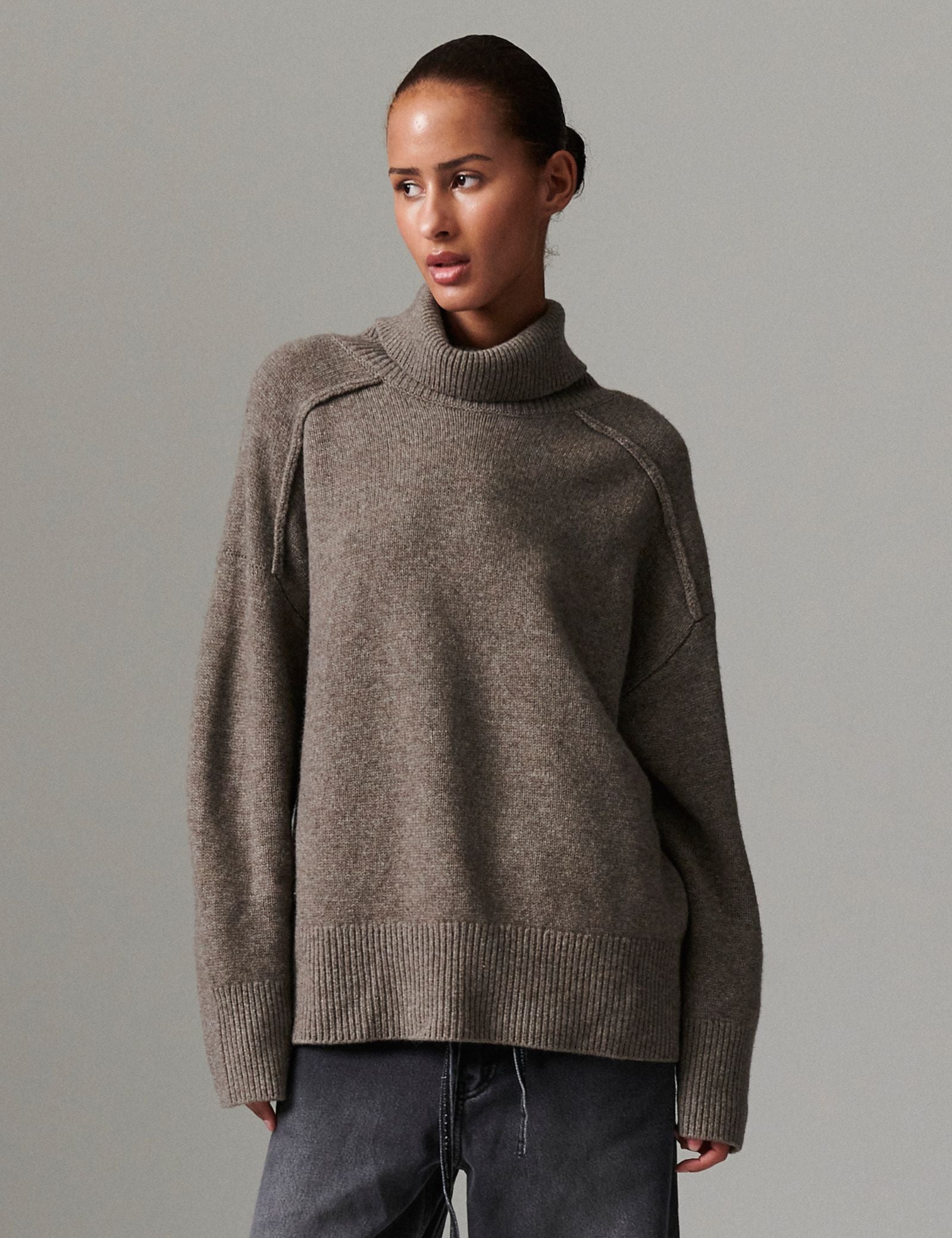 DAY Birger ét Mikkelsen Clarke - Soft lamb Pullover 500157 CHOCOLATE CHIP MELANGE