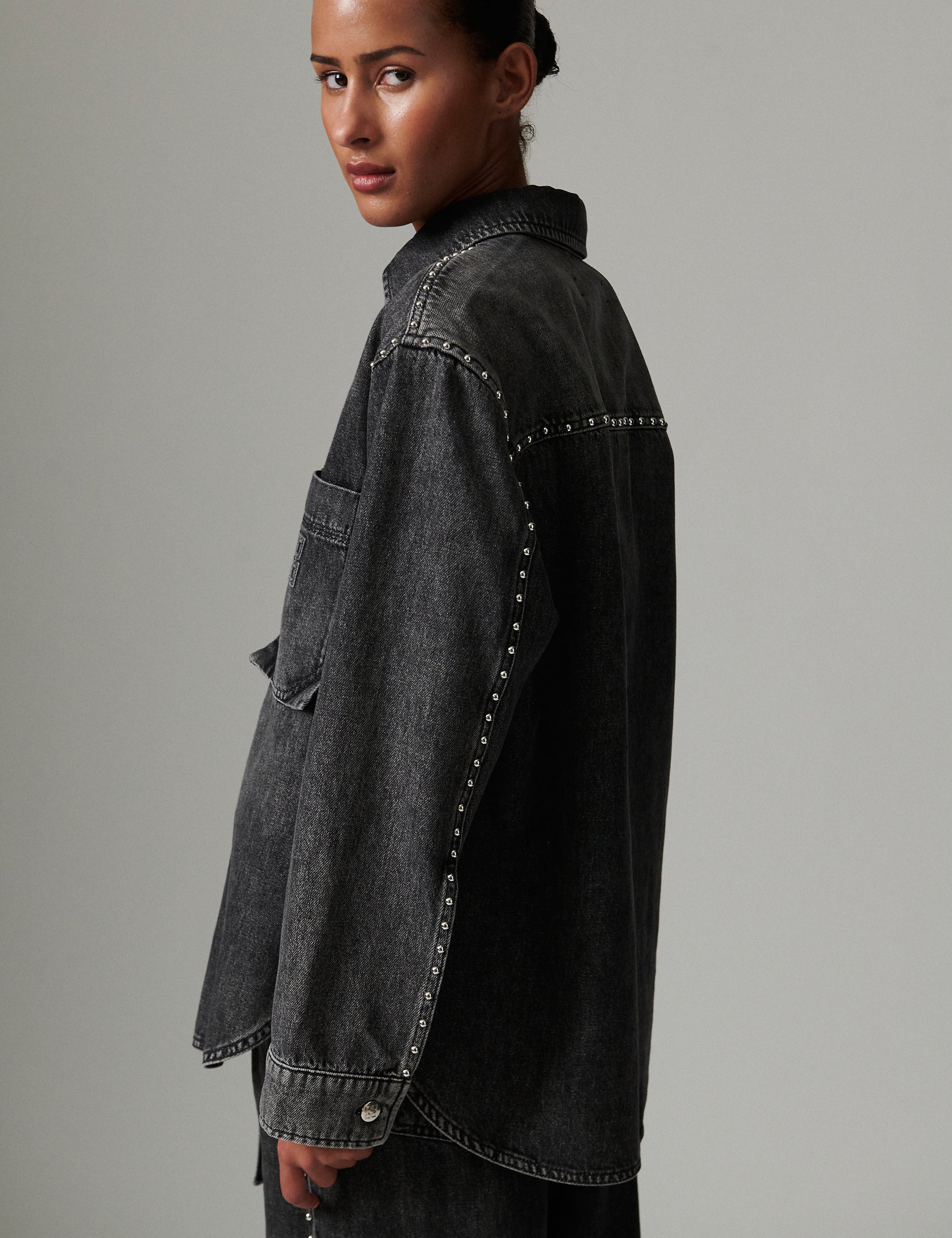 DAY Birger ét Mikkelsen Clothilde - Embellished Denim Tops & T-Shirts 190303 BLACK