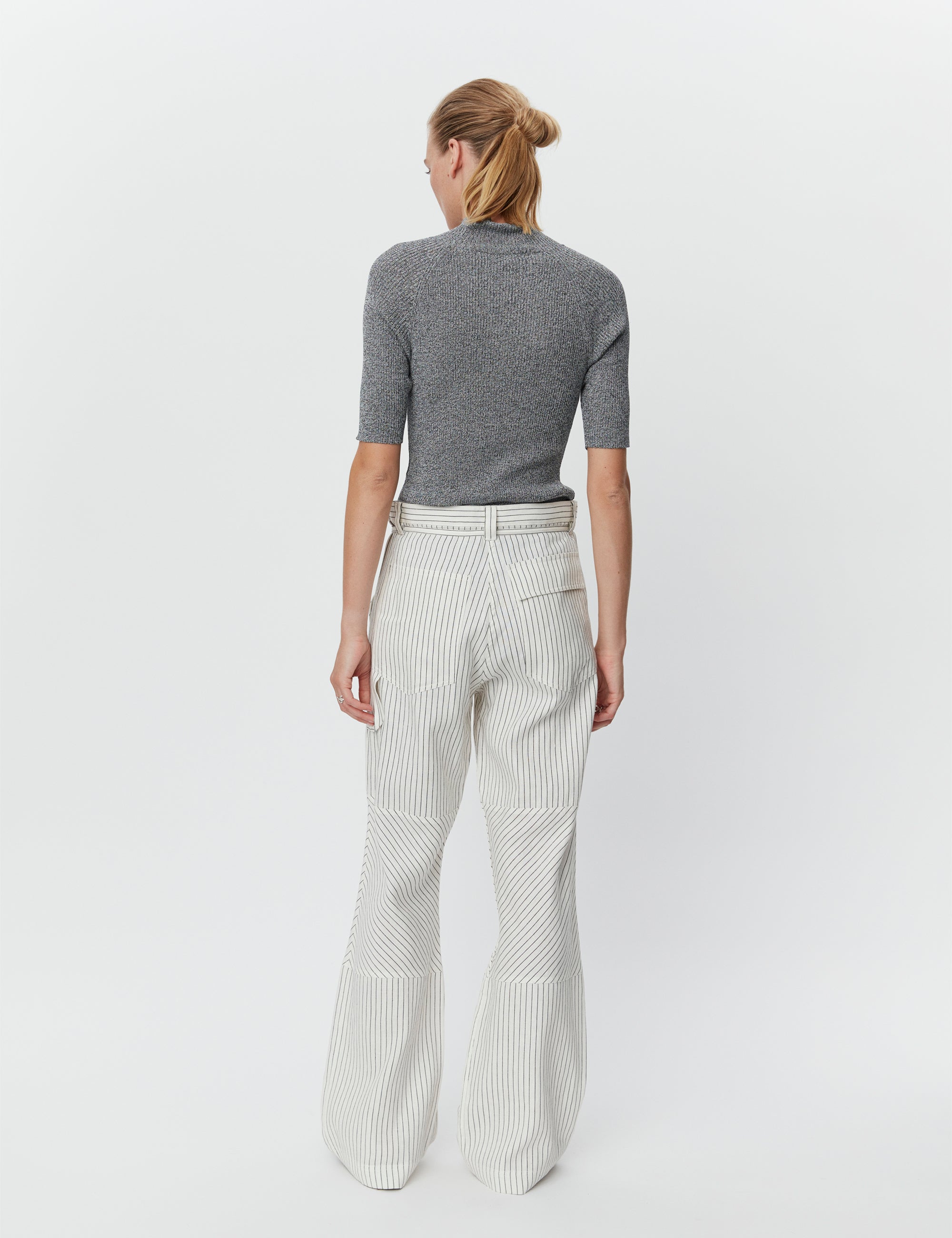 DAY Birger ét Mikkelsen Culkin - Cozy Linen Stripe Pants 190303 Black