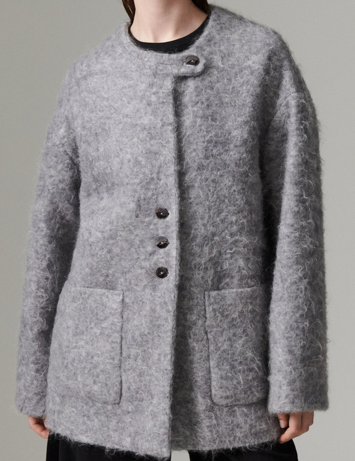 DAY Birger ét Mikkelsen DAYMille - Mohair Wool - Jacket Jacket 500006 Medium Grey Melange