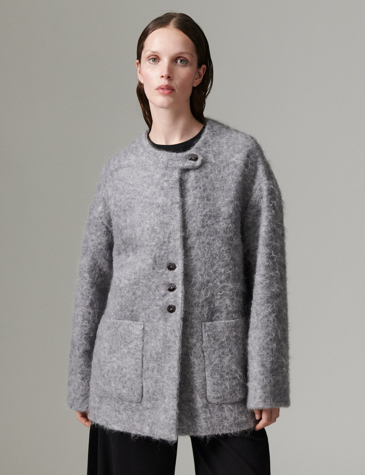 DAY Birger ét Mikkelsen DAYMille - Mohair Wool - Jacket Jacket 500006 Medium Grey Melange