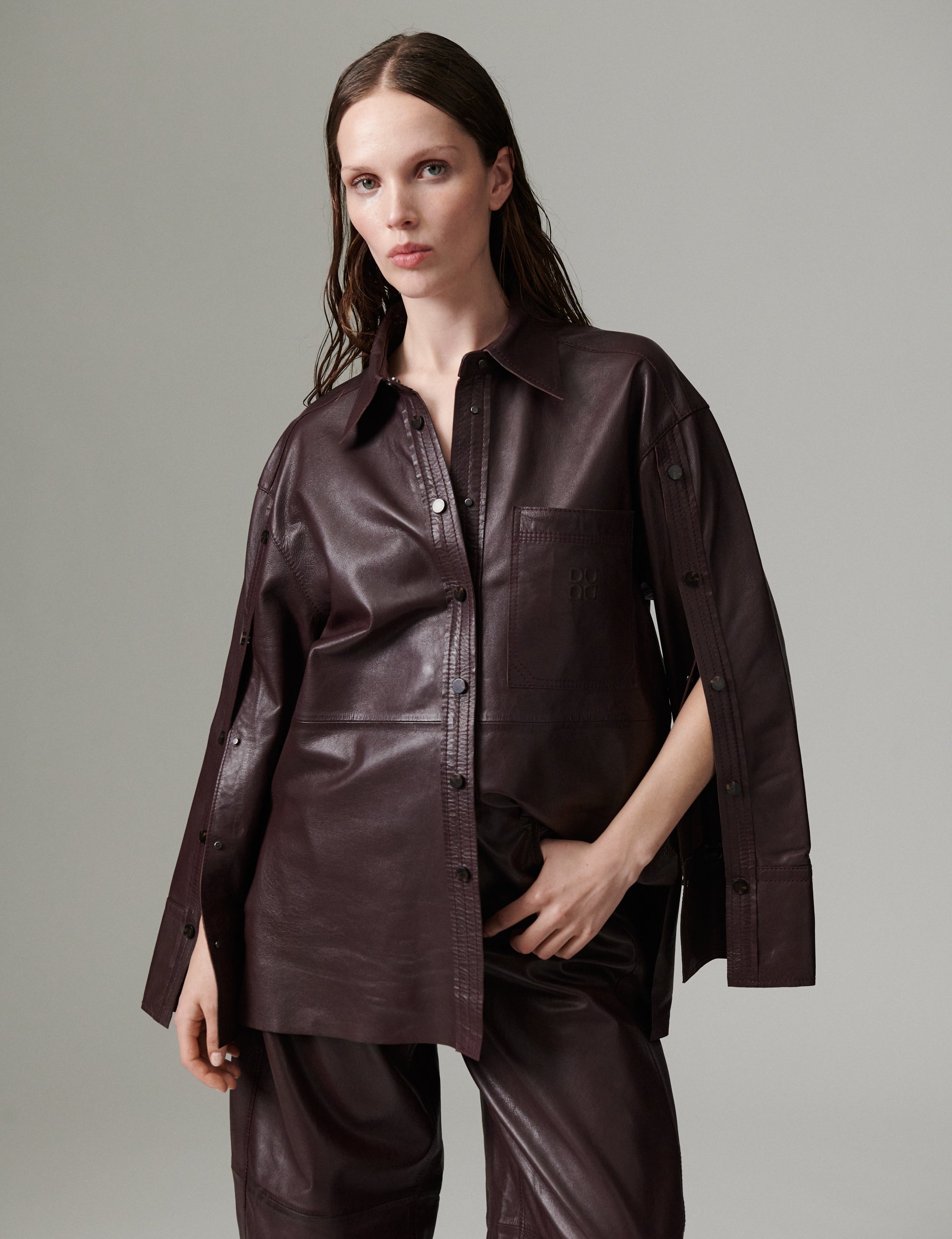 DAY Birger ét Mikkelsen DAYPeta - Polished Lamb - Shirt Shirt 191619 FUDGE