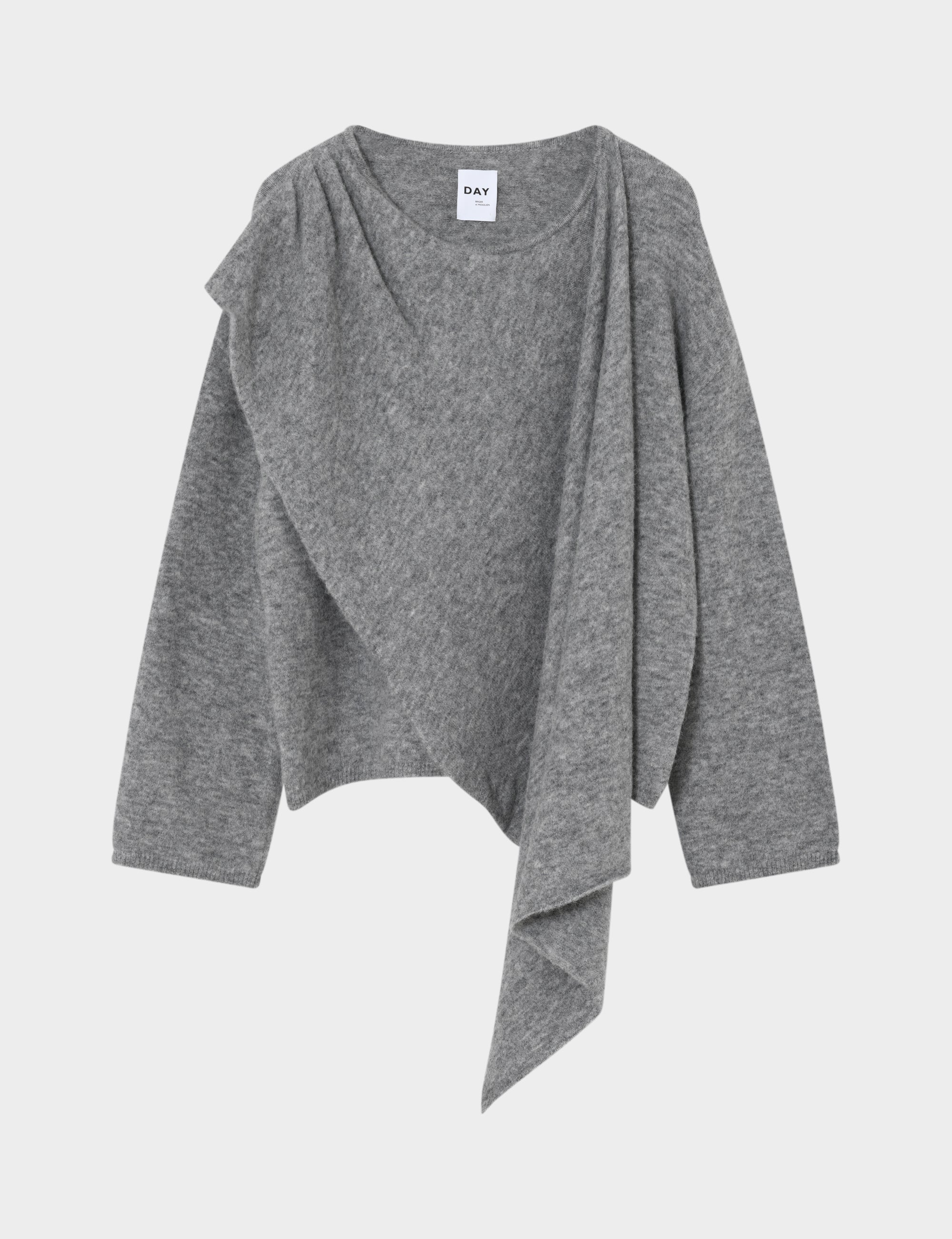 DAY Birger ét Mikkelsen DAYScarf - Cozy Days Pullover 11991 Medium Grey Mel.