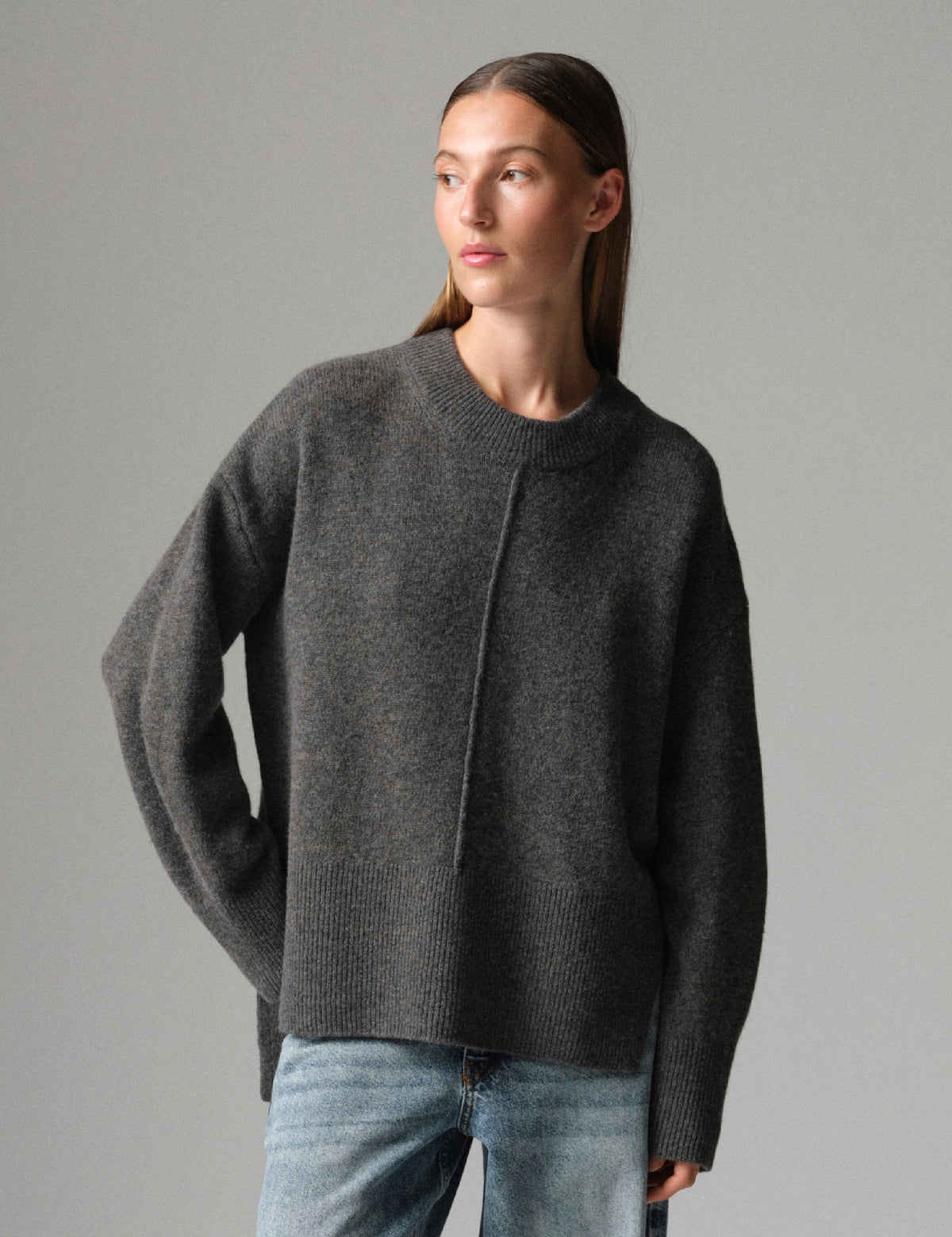 DAY Birger ét Mikkelsen DAYSindi - Soft Lamb - Pullover Pullover 500003 Dark Grey Melange