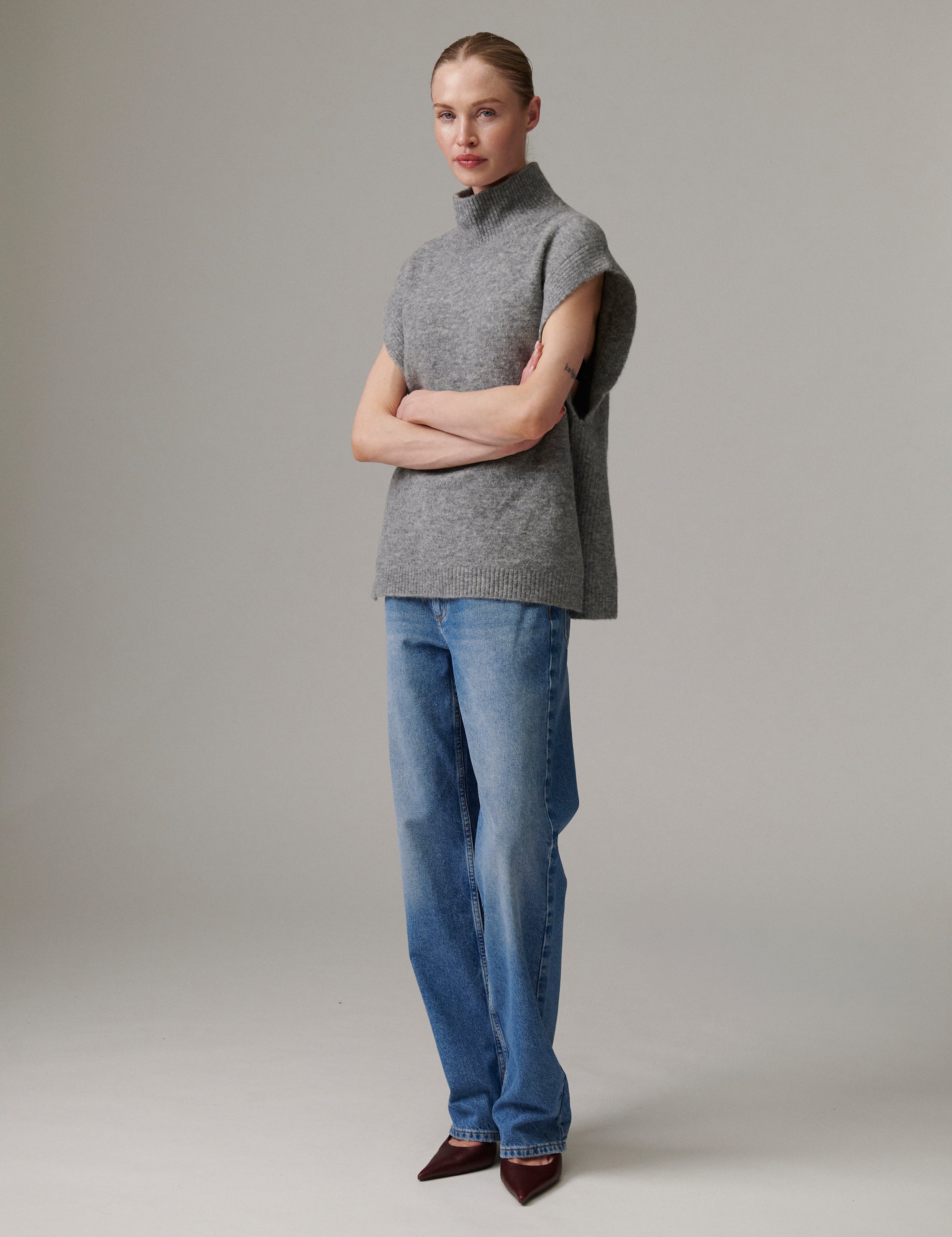 DAY Birger ét Mikkelsen DAYWarm - Cozy Days Waistcoat 11991 Medium Grey Mel.