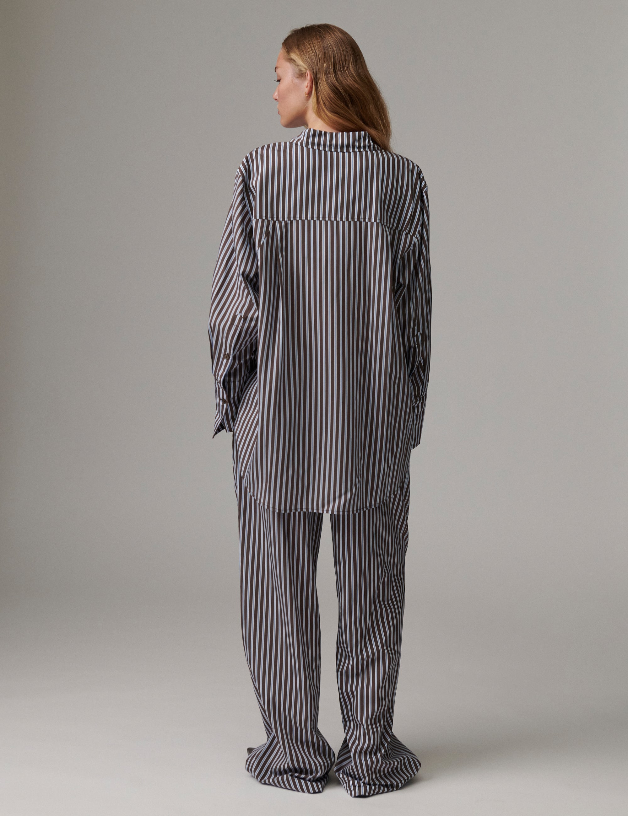 DAY Birger ét Mikkelsen DAYZoe - Daylounge Stripe - Shirt Pants 10082 Brown Stripe